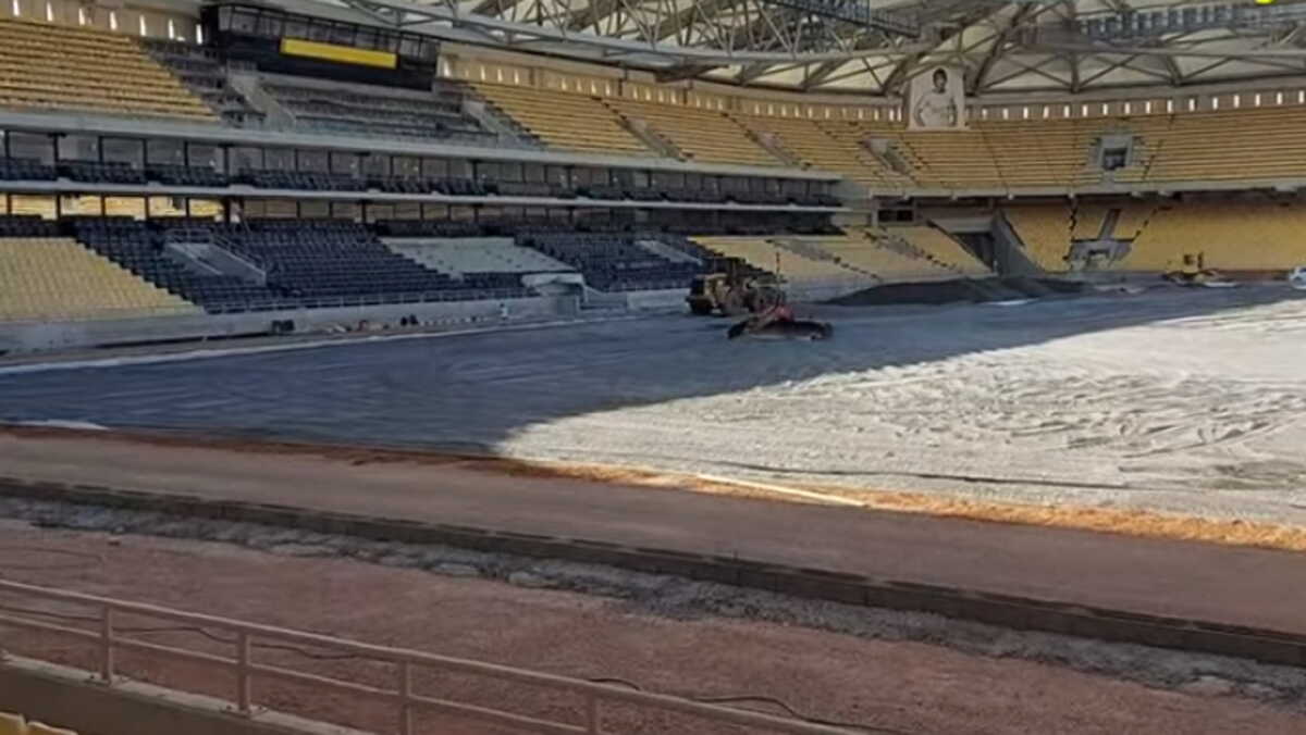 Γήπεδο ΑΕΚ: Ξεκίνησε η τοποθέτηση του ειδικού χώματος στην «OPAP Arena»