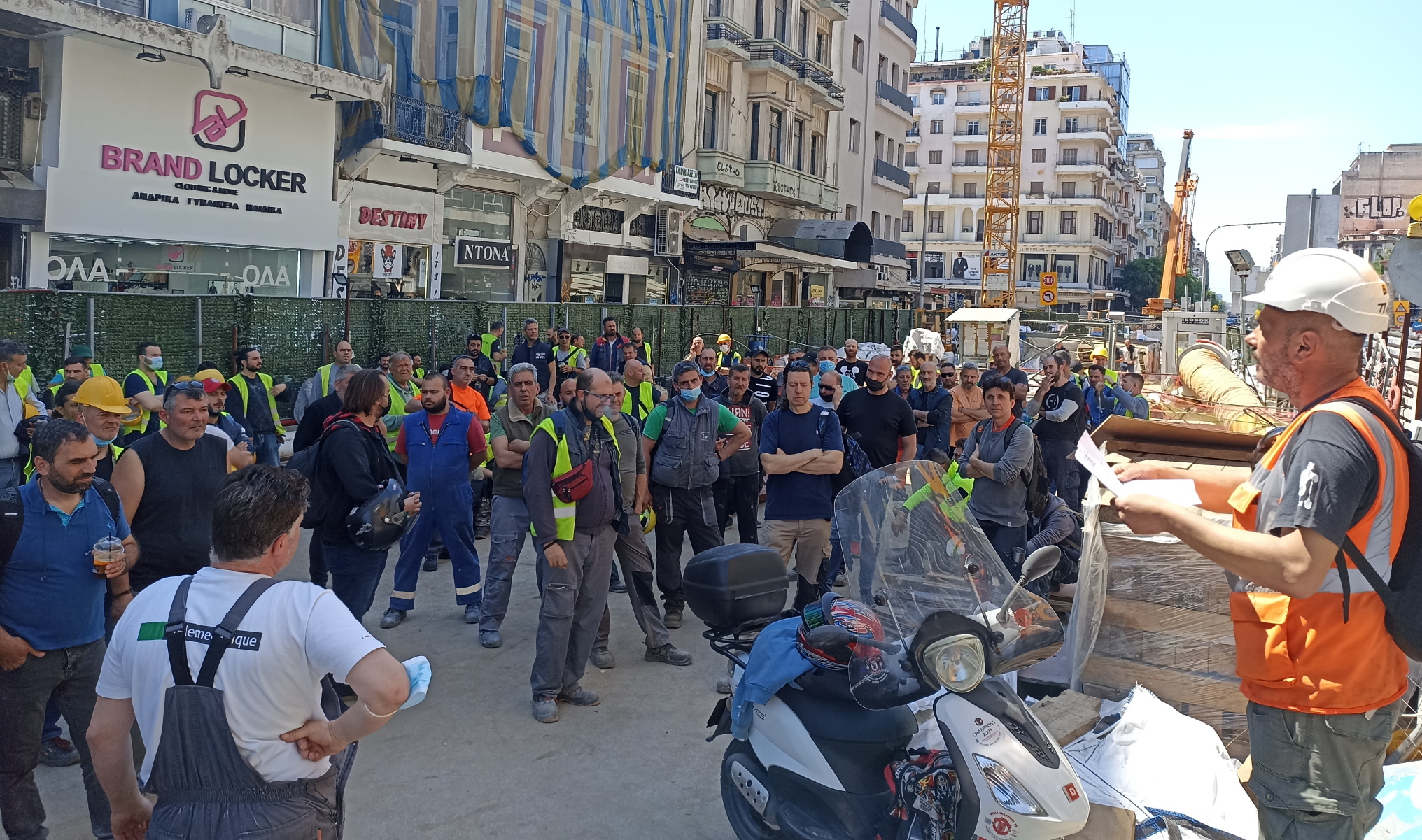 Μετρό Θεσσαλονίκης: Καθολική συμμετοχή στη  στάση εργασίας στα εργοτάξια