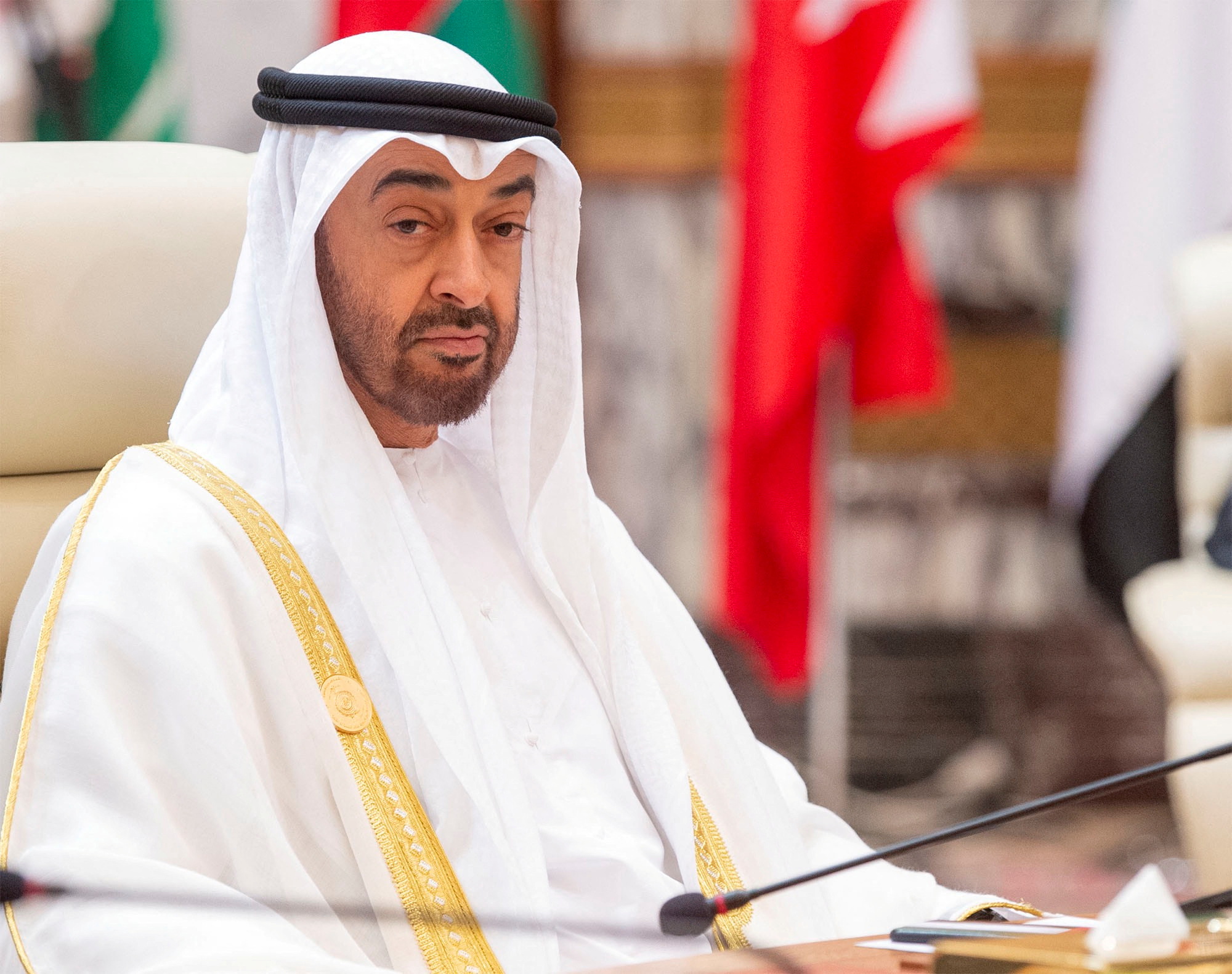 FILE PHOTO: Abu Dhabi's Crown Prince Sheikh Mohammed bin Zayed al-Nahyan attends the Gulf Cooperation Council (GCC) summit in Mecca, Saudi Arabia May 30, 2019. Picture taken May 30, 2019. Bandar Algaloud