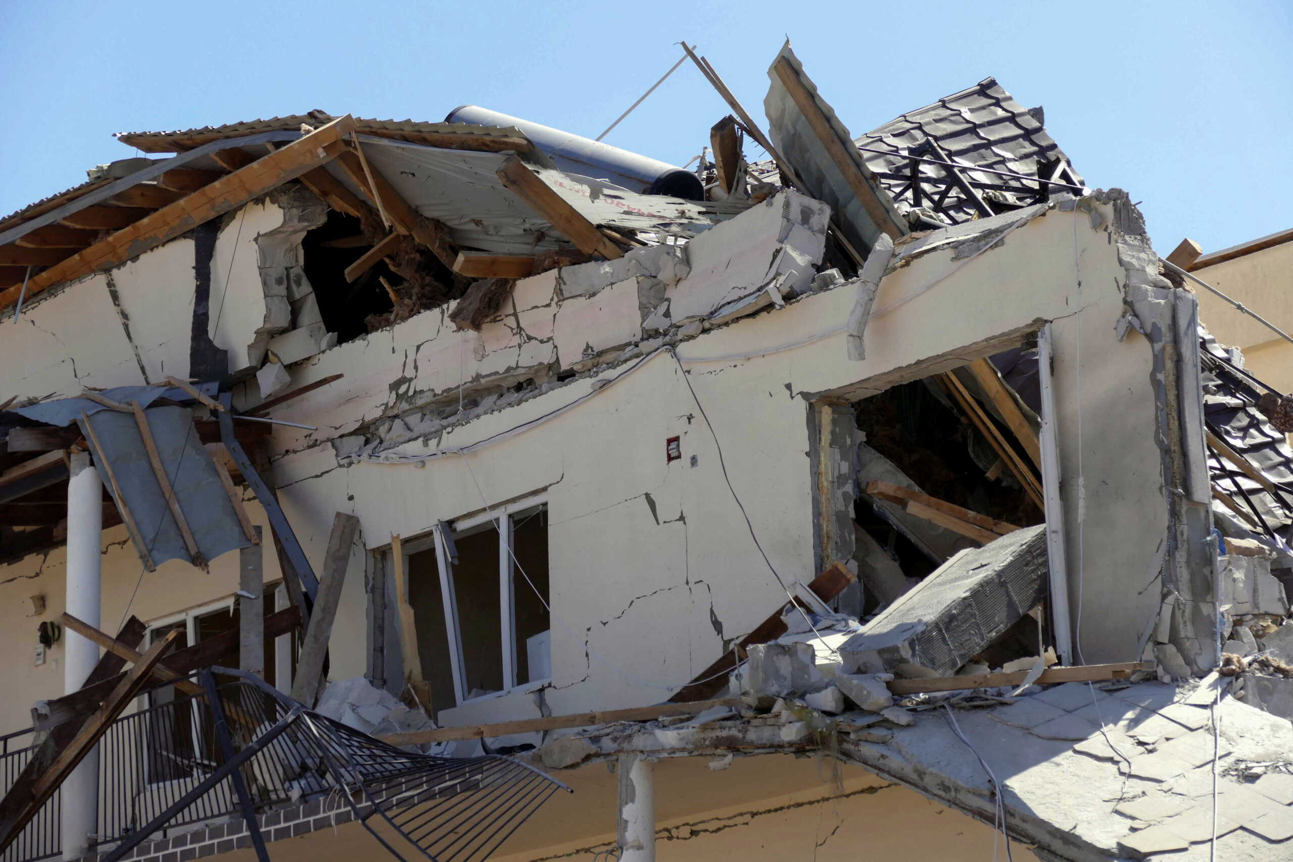 View of the damages caused by a missile strike, amid Russia's invasion of Ukraine, in Zatoka village, Odesa region, Ukraine, May 16, 2022. REUTERS