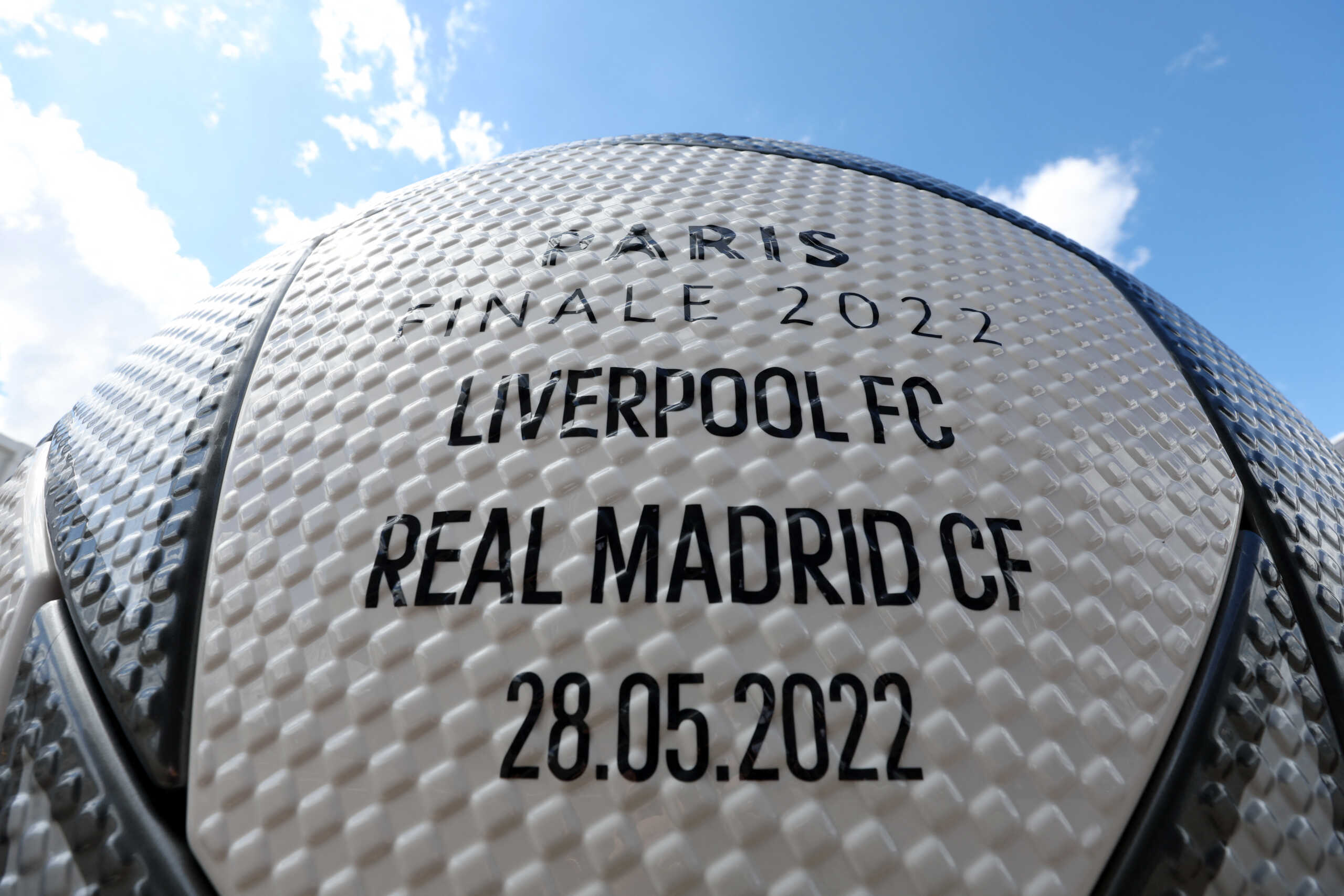 Soccer Football - Champions League Final - Preview - Liverpool v Real Madrid - Stade de France, Saint-Denis near Paris, France - May 27, 2022 General view of a sign outside the stadium REUTERS