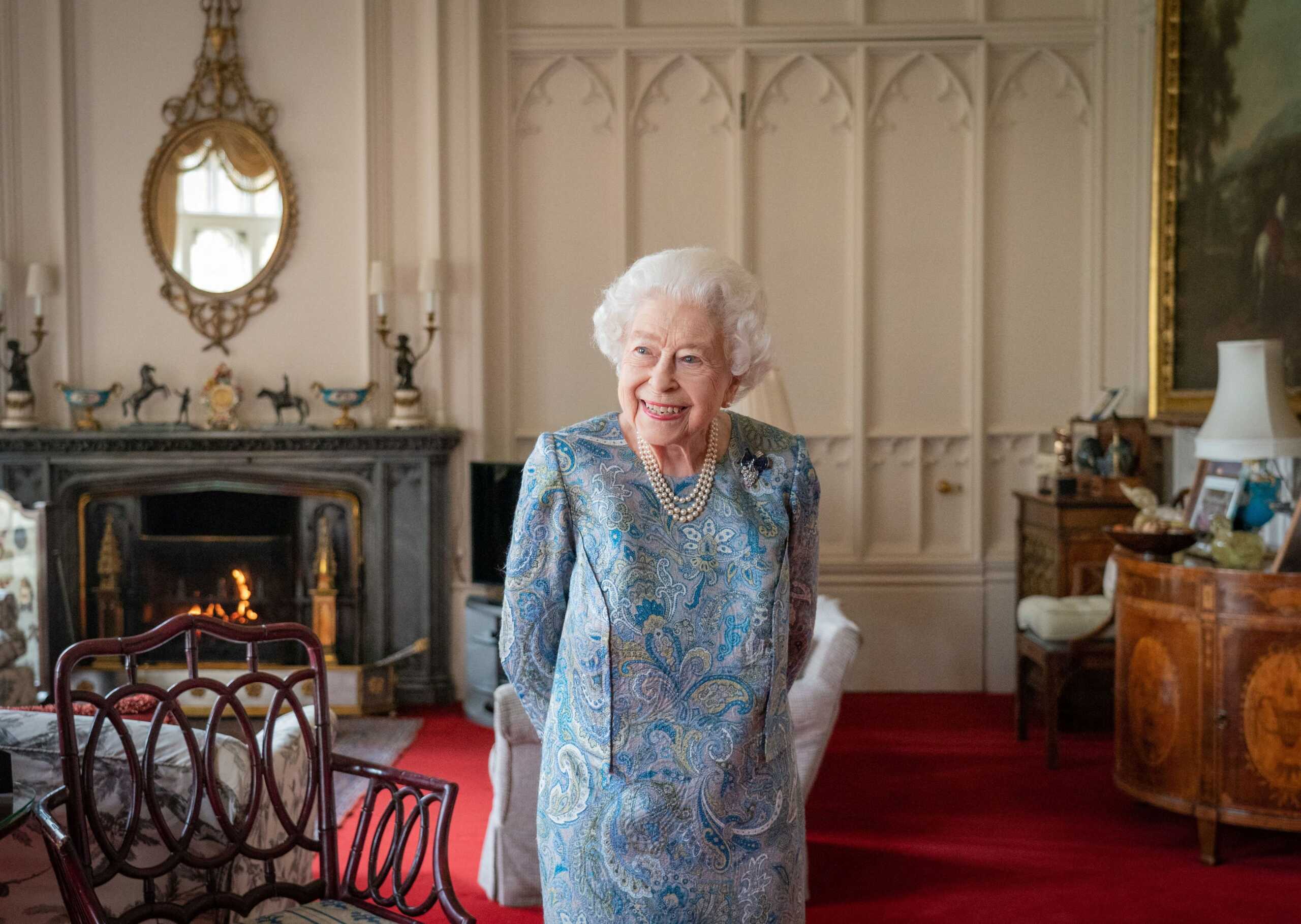 Britain's Queen Elizabeth looks on during an audience with Switzerland's President Ignazio Cassis (not pictured), at Windsor Castle, Britain April 28, 2022. Dominic Lipinski