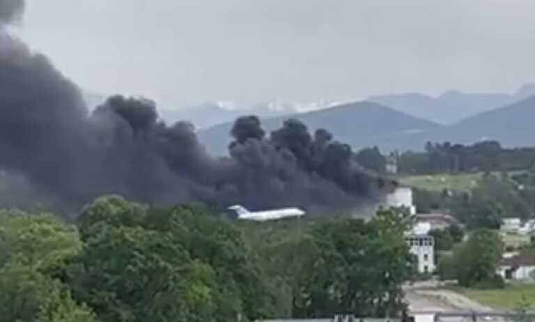 Φωτιά στο αεροδρόμιο της Γενεύης - Έκρηξεις και μαύροι καπνοί