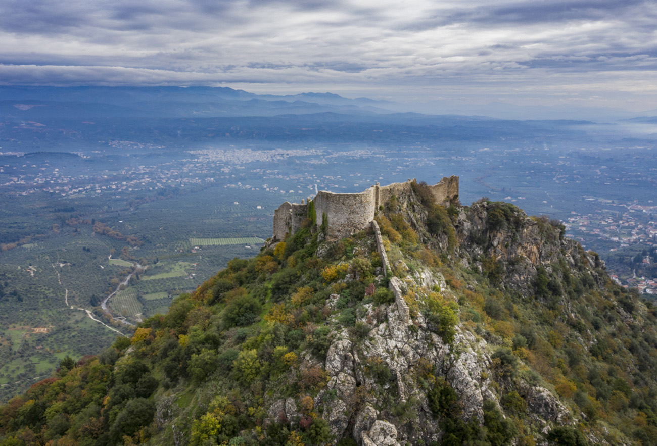 Greece. Peloponnese. Sparta. The Mystras Castle.
