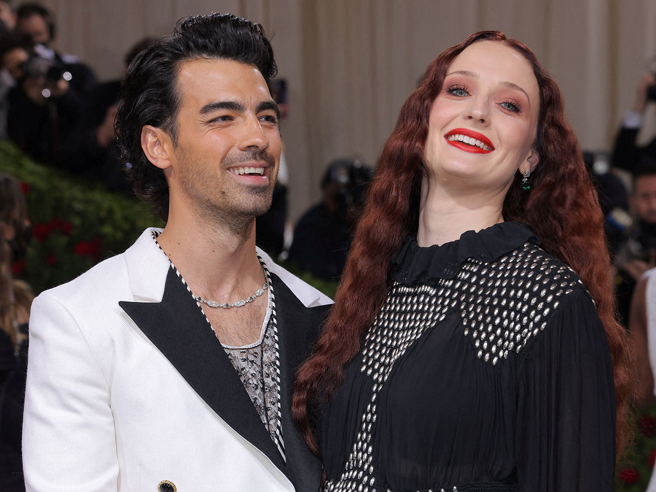 Sophie Turner and Joe Jonas arrive at the In America: An Anthology of Fashion themed Met Gala at the Metropolitan Museum of Art in New York City, New York, U.S., May 2, 2022. REUTERS