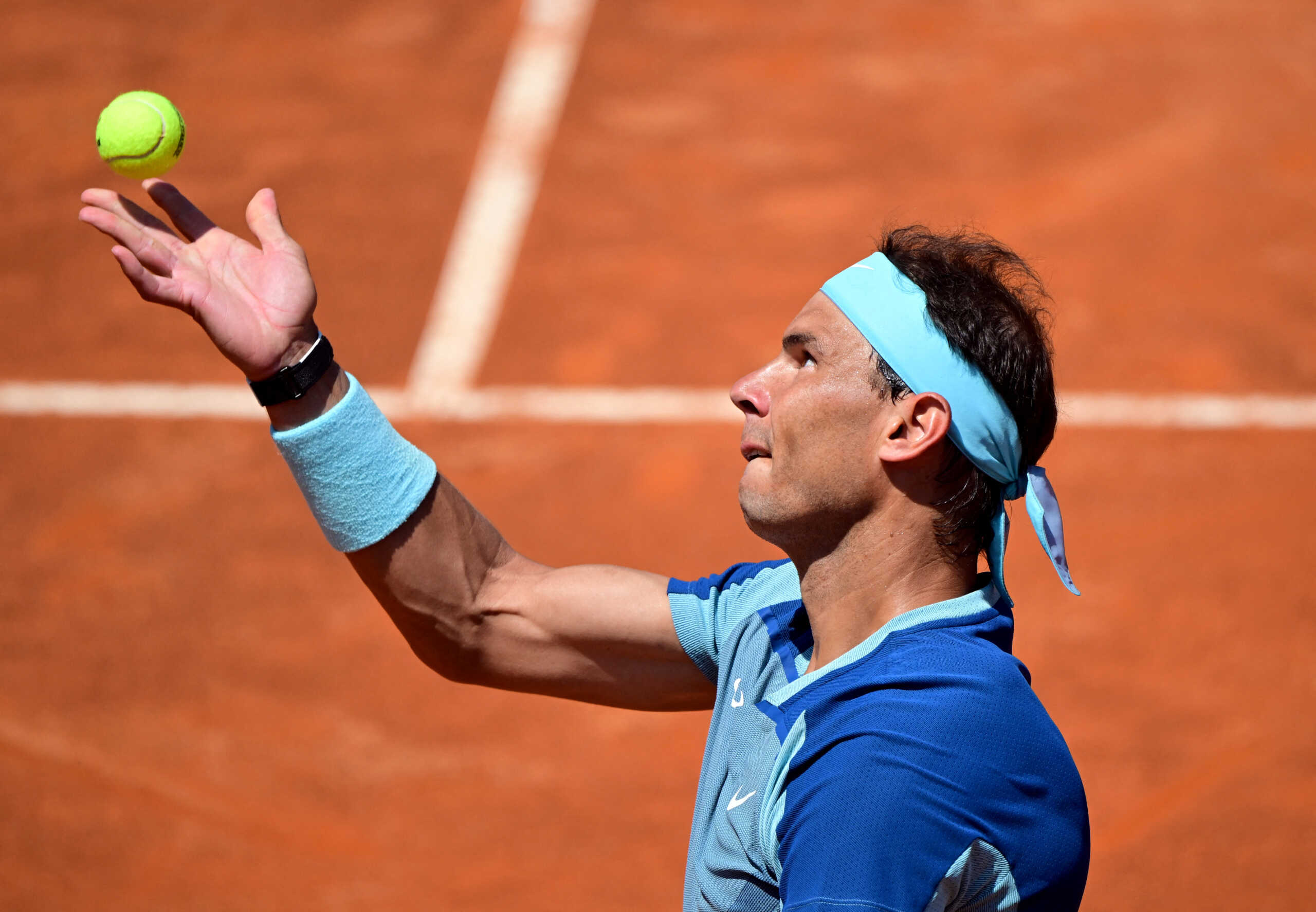 Tennis - ATP Masters 1000 - Italian Open - Foro Italico, Rome, Italy - May 11, 2022 Spain's Rafael Nadal in action during his second round match against John Isner of the U.S. REUTERS