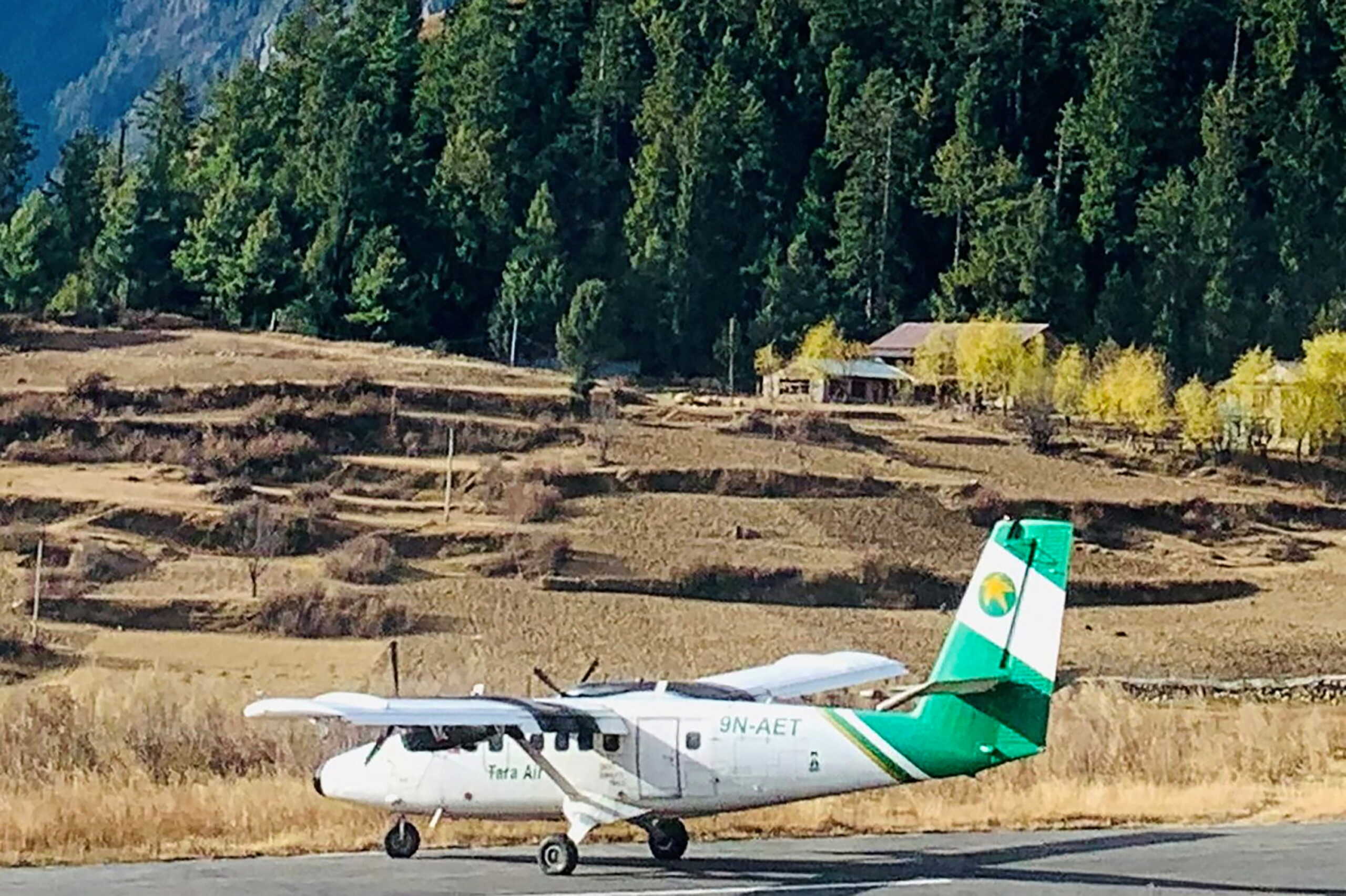 Handout image shows a Tara Air DHC-6 Twin Otter, tail number 9N-AET, in Simikot, Nepal December 1, 2021. Picture taken December 1, 2021. Madhu Thapa