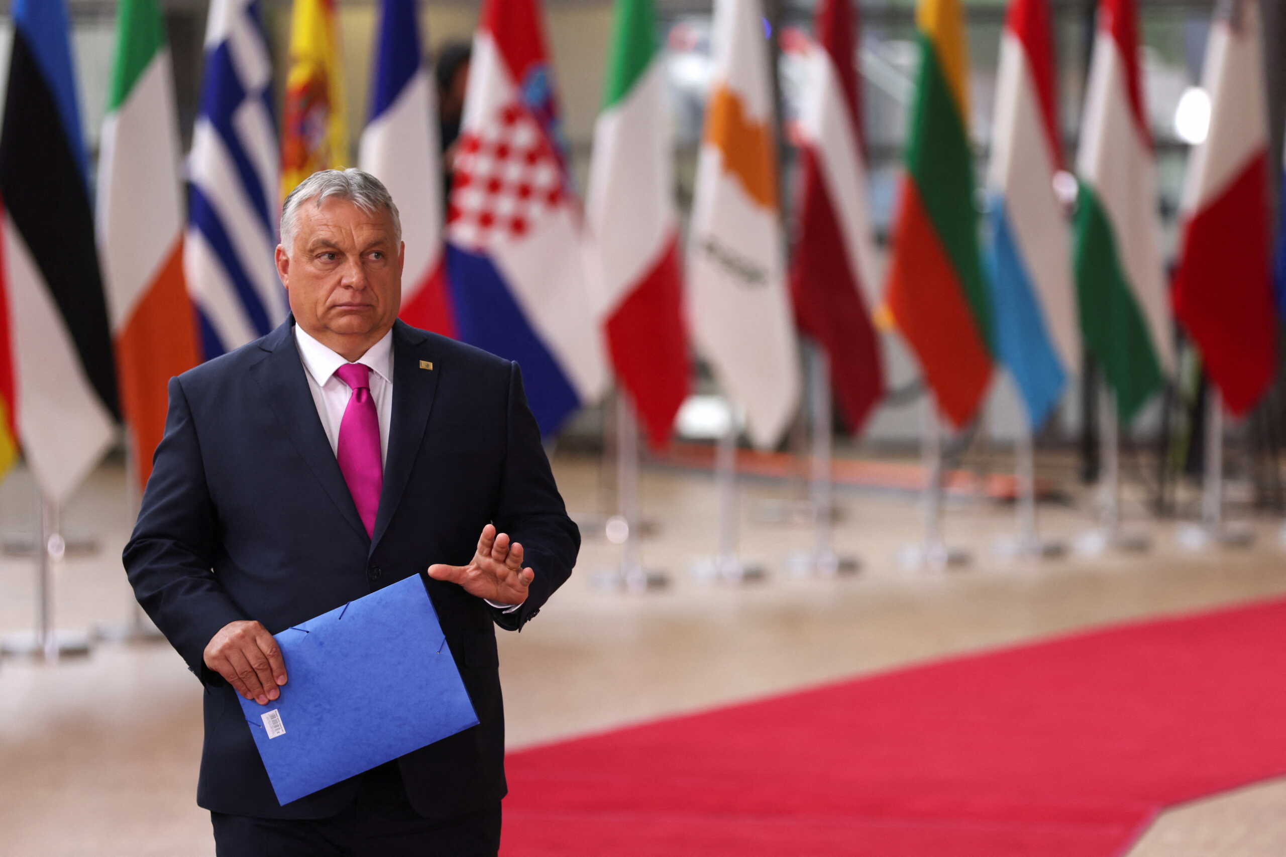 Hungary's Prime Minister Viktor Orban arrives for the European Union leaders summit, as EU's leaders attempt to agree on Russian oil sanctions in response to Russia's invasion of Ukraine, in Brussels, Belgium May 30, 2022. REUTERS