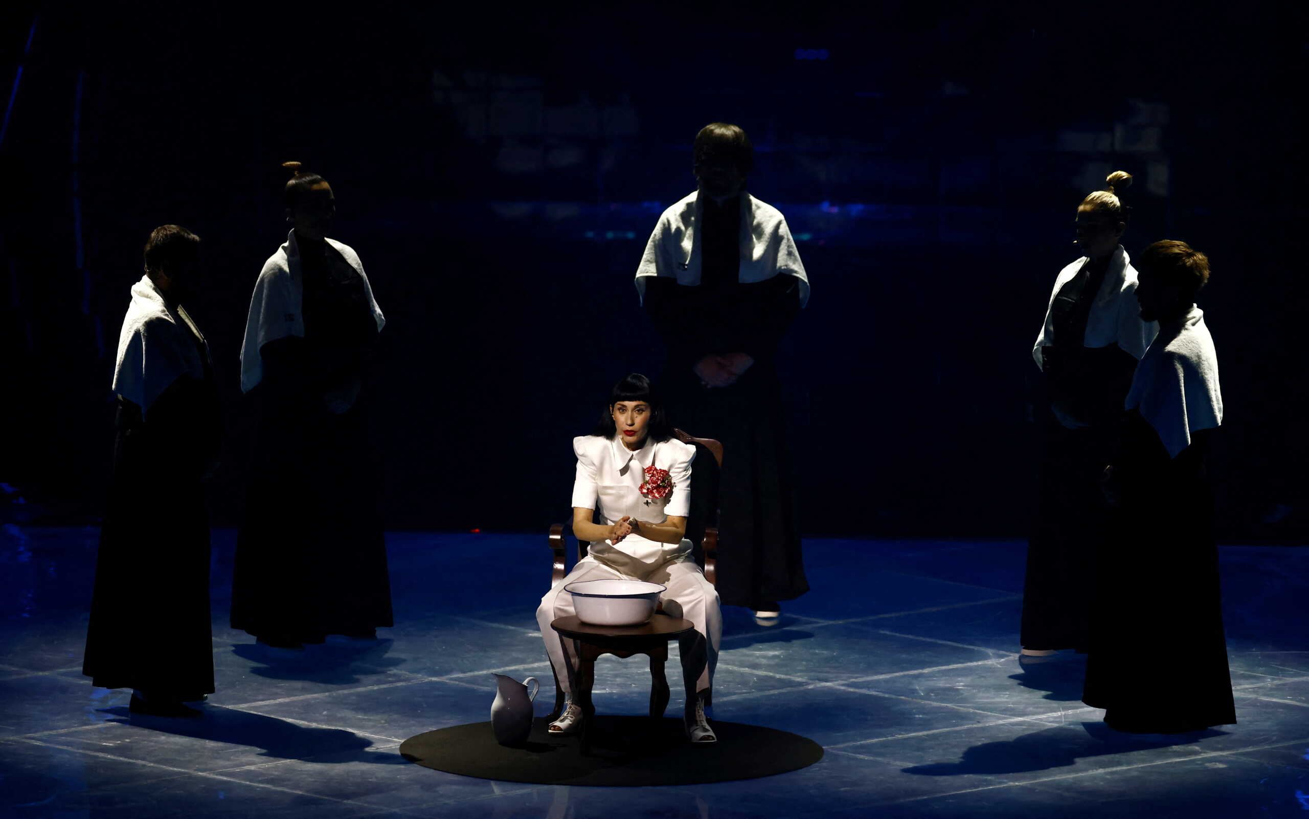 Konstrakta from Serbia performs during the second semi-final of the 2022 Eurovision Song Contest in Turin, Italy May 12, 2022. REUTERS