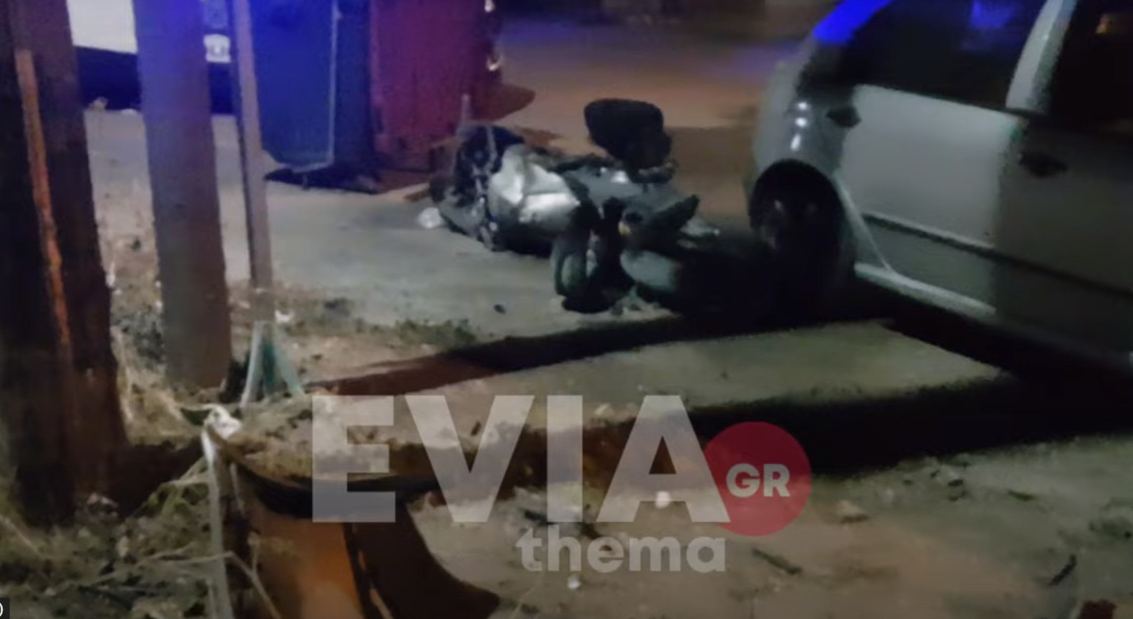 Χαλκίδα: Τροχαίο στην Έξω Παναγίτσα – Αυτοκίνητο διέλυσε μηχανή