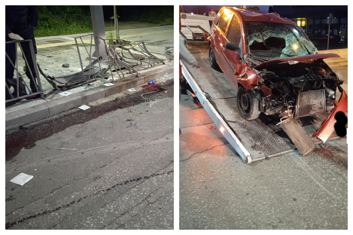 Τροχαίο στη Θεσσαλονίκη: Αυτοκίνητο «καρφώθηκε» στα κιγκλιδώματα – Στο νοσοκομείο ο οδηγός