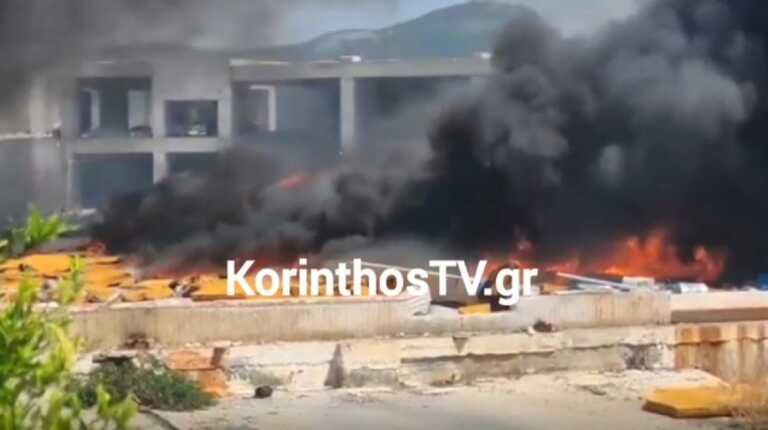 Ζευγολατιό: Φωτιά σε εγκαταλελειμμένο εργοστάσιο