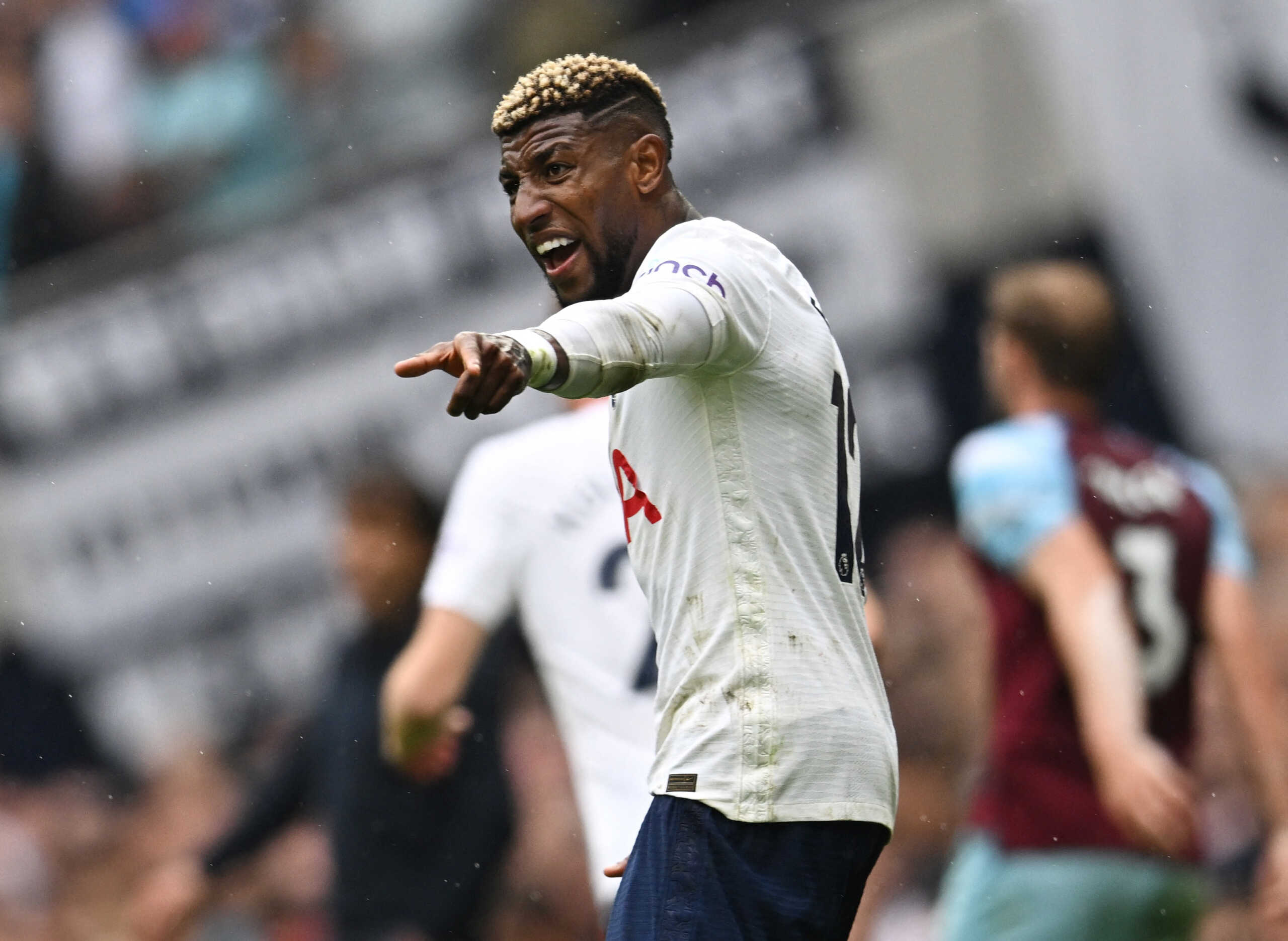 Soccer Football - Premier League - Tottenham Hotspur v Burnley - Tottenham Hotspur Stadium, London, Britain - May 15, 2022 Tottenham Hotspur's Emerson Royal reacts REUTERS