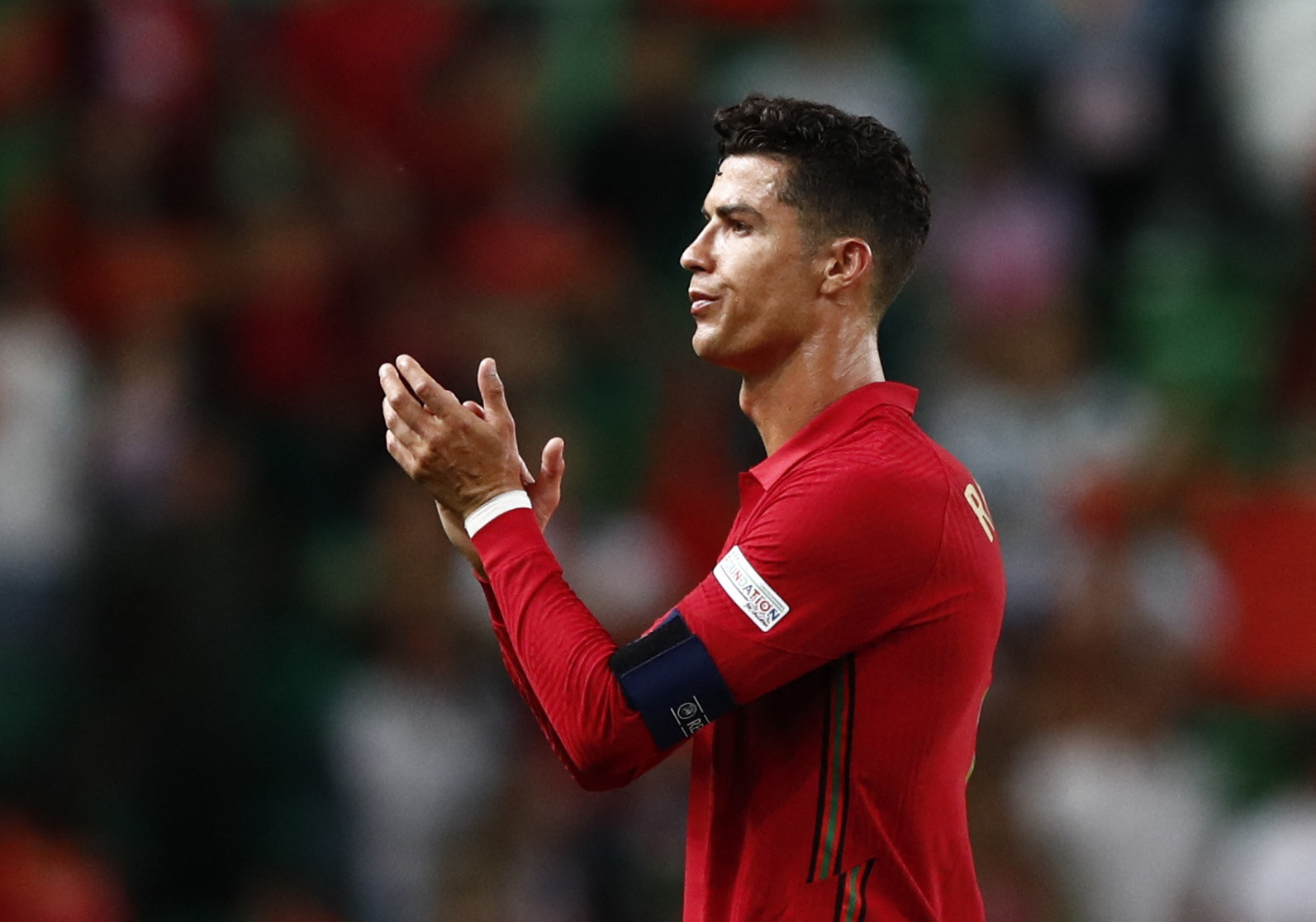 Soccer Football - UEFA Nations League - Group B - Portugal v Czech Republic - Estadio Jose Alvalade, Lisbon, Portugal - June 9, 2022 Portugal's Cristiano Ronaldo applauds fans after the match REUTERS