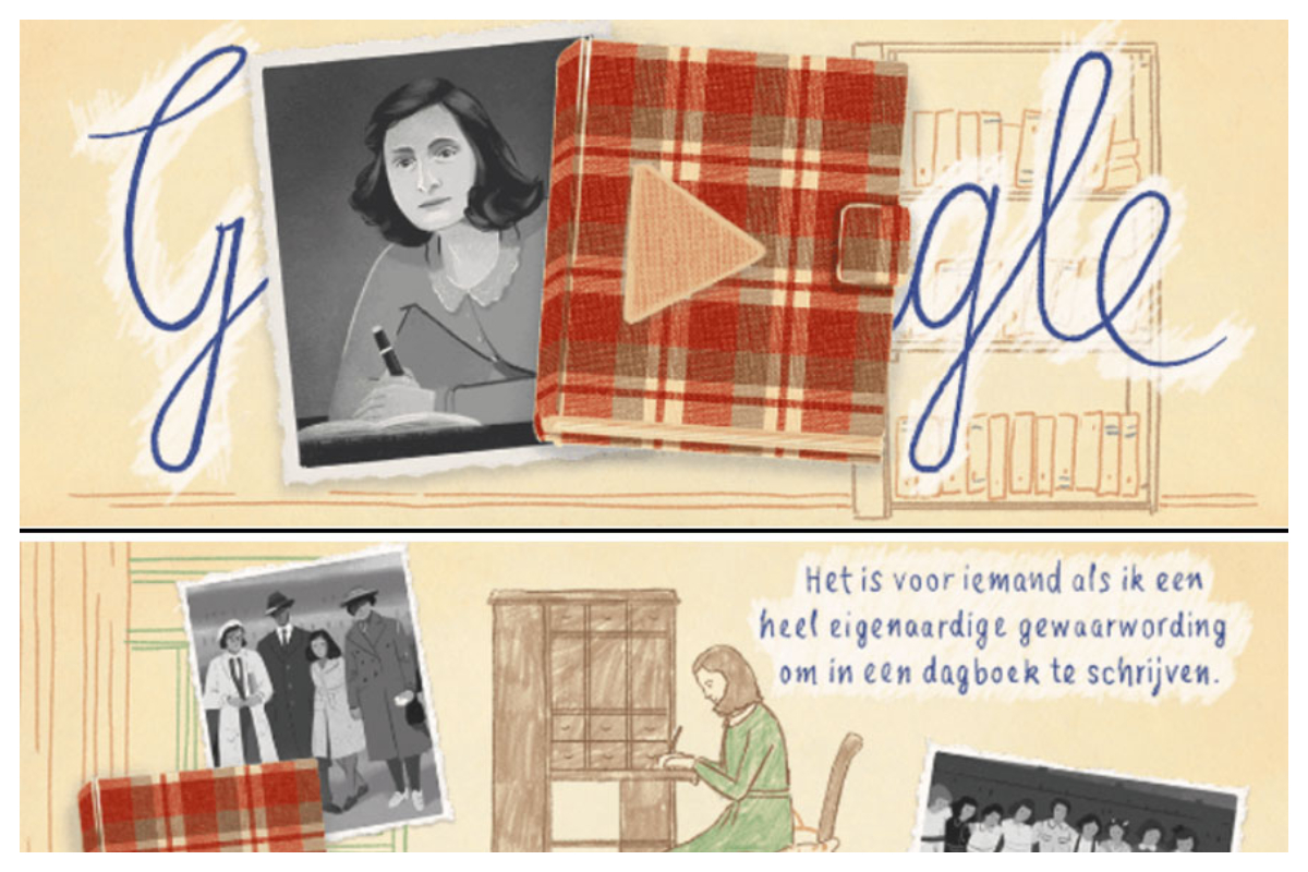 Άννα Φρανκ: Το doodle της Google αφιερωμένο στα 75 χρόνια από την κυκλοφορία του ημερολογίου της