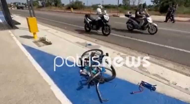 Σοβαρό τροχαίο στον Πύργο: Χτύπησε ποδηλάτης μετά από σύγκρουση με μηχανή