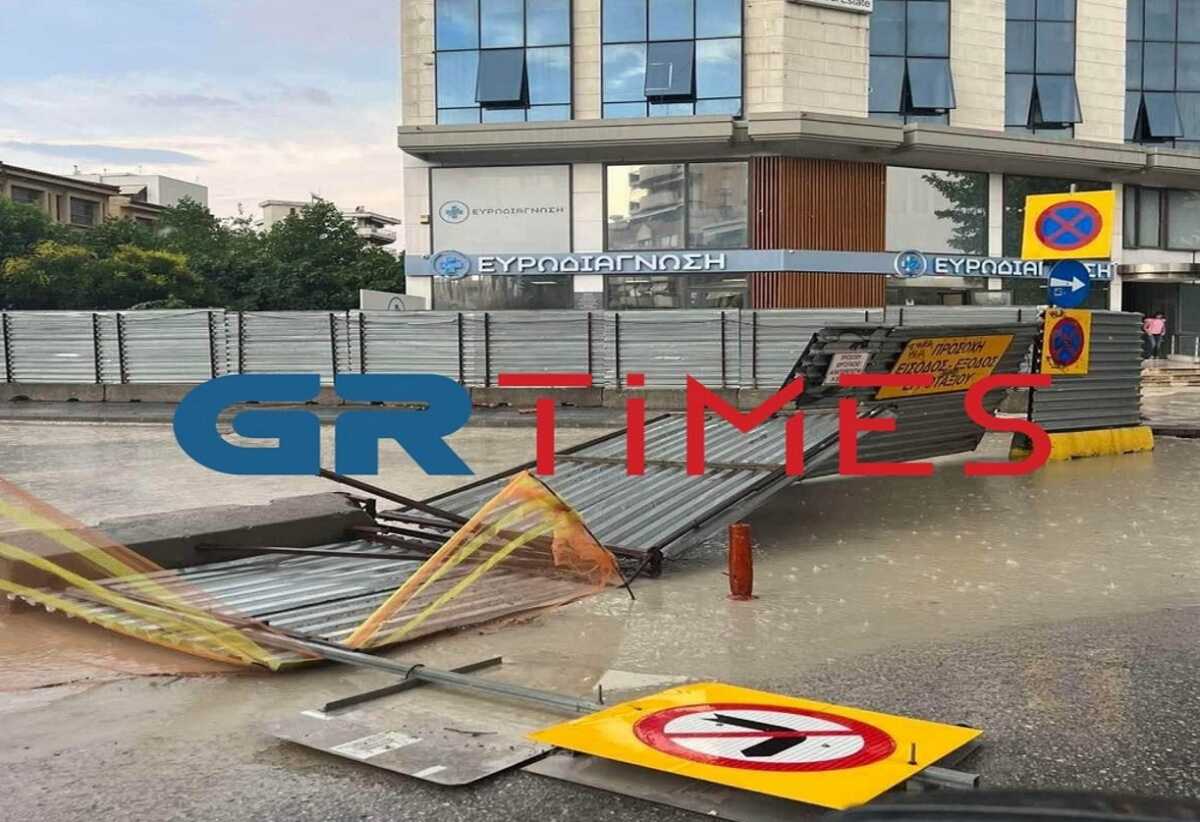 Θεσσαλονίκη: Ο αέρας του έφερε μία λαμαρίνα στο κεφάλι