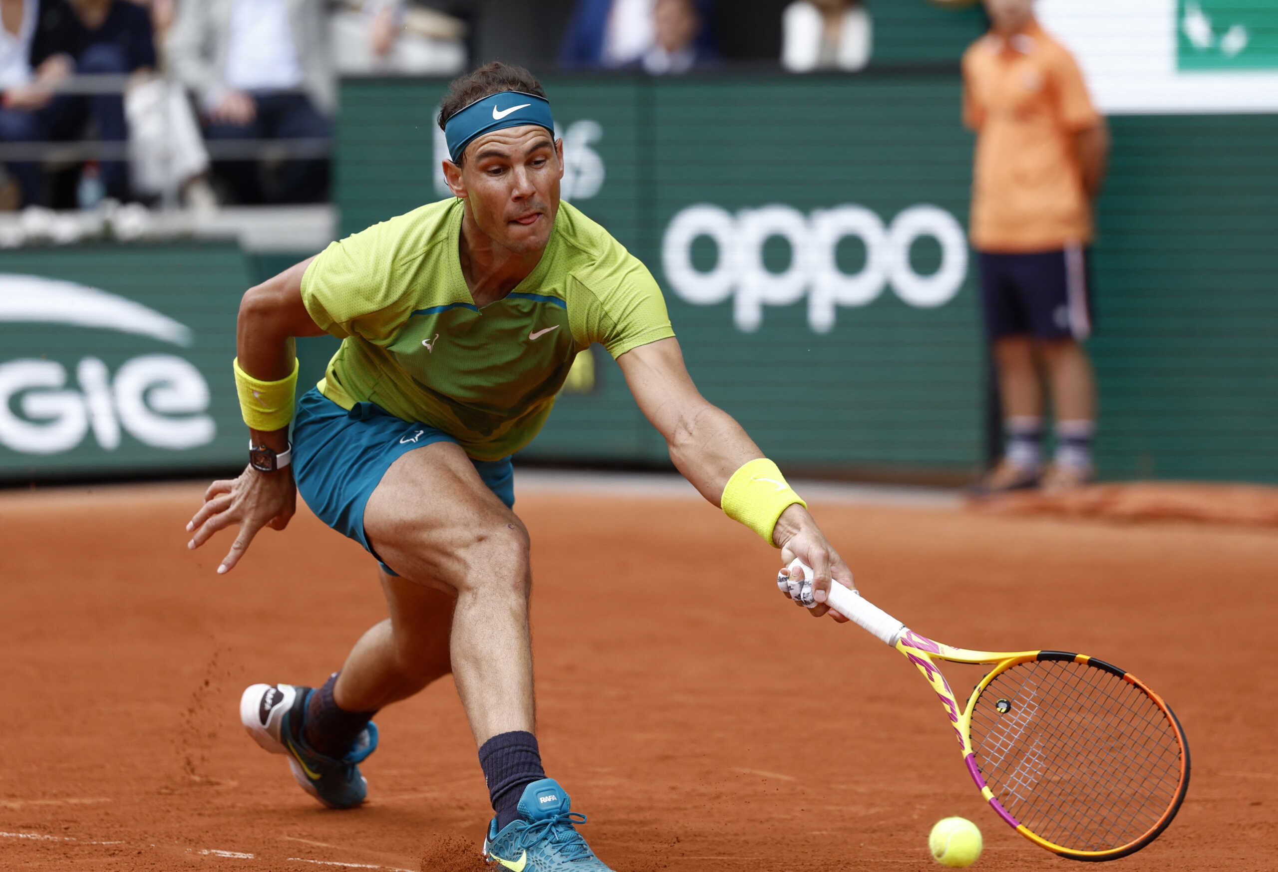 Tennis - French Open - Roland Garros, Paris, France - June 5, 2022 Spain's Rafael Nadal in action during the men's singles final against Norway's Casper Ruud REUTERS