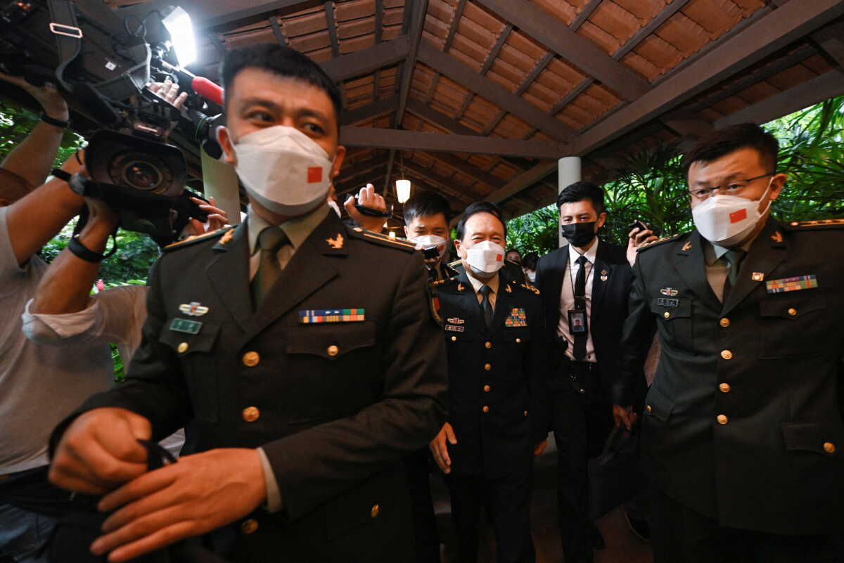 China's State Councilor and Defence Minister General Wei Fenghe leaves after a bilateral meeting with U.S. Defence Secretary Lloyd Austin on the sidelines of the 19th Shangri-La Dialogue in Singapore, June 10, 2022. REUTERS