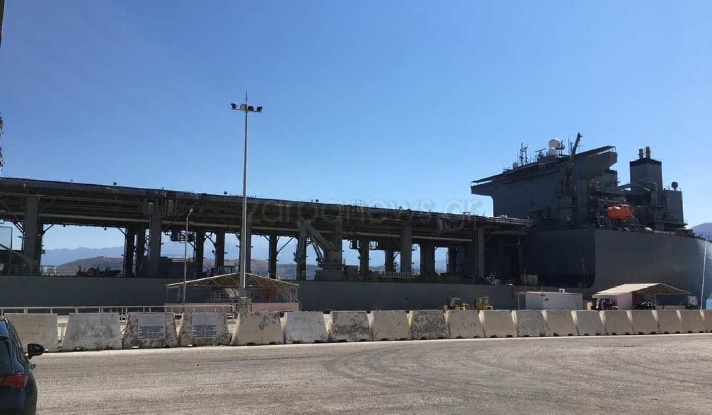 Χανιά: Στη βάση της Σούδας το θηριώδες USS Hershel «Woody» Williams