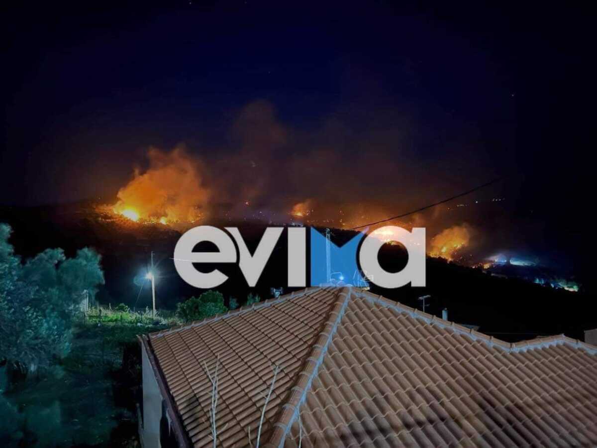 Φωτιά στην Εύβοια: Η πιο δύσκολη νύχτα – Στο «πόδι» όλο το βράδυ κάτοικοι και πυροσβέστες