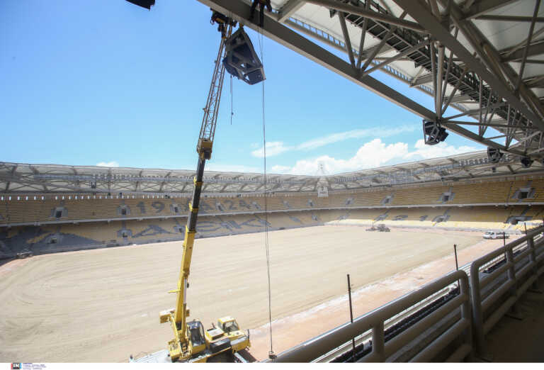 AEK Stadium: The lawn is being paved at the “Opap Arena”