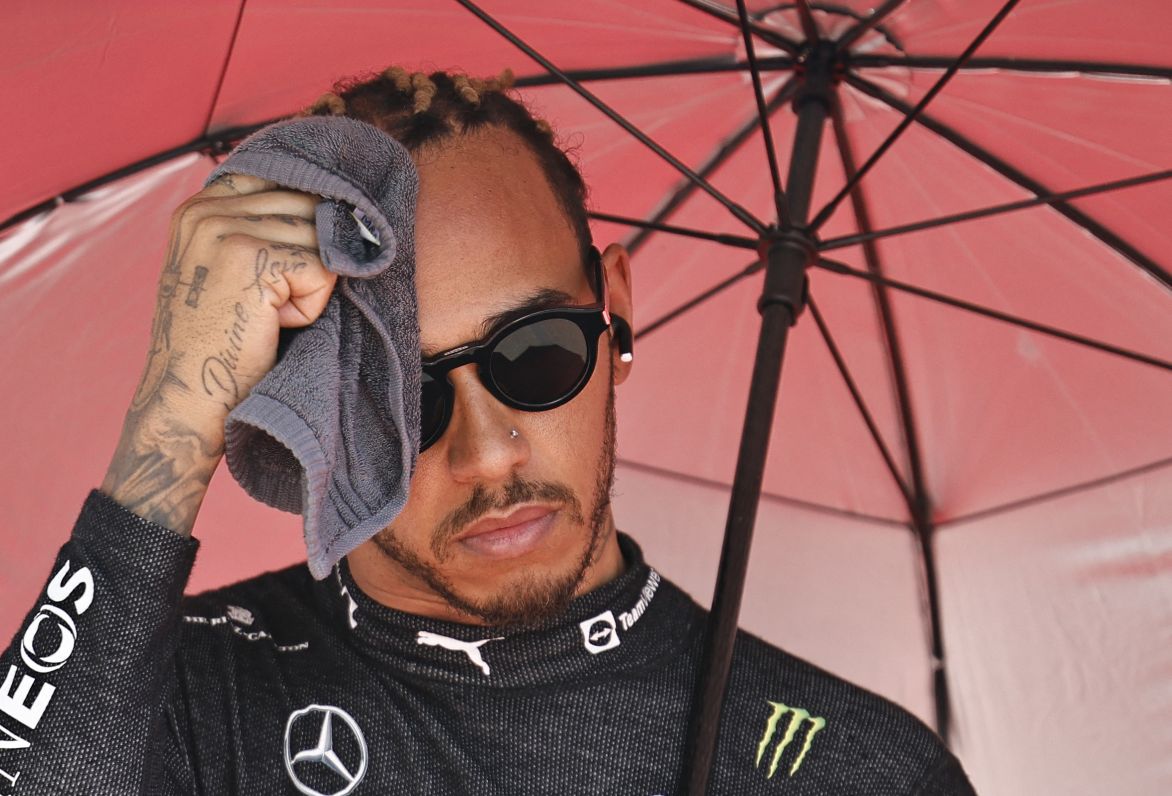 Formula One F1 - Azerbaijan Grand Prix - Baku City Circuit, Baku, Azerbaijan - June 12, 2022 Mercedes' Lewis Hamilton on the grid before the race REUTERS
