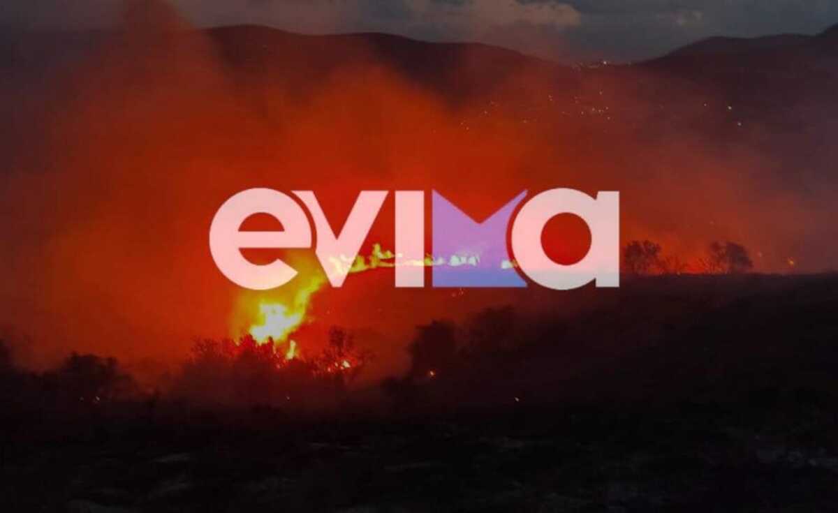 Φωτιά στην Εύβοια: Φουντώνουν επικίνδυνα οι φλόγες – Συντονιστικό στην Κύμη για ενίσχυση δυνάμεων