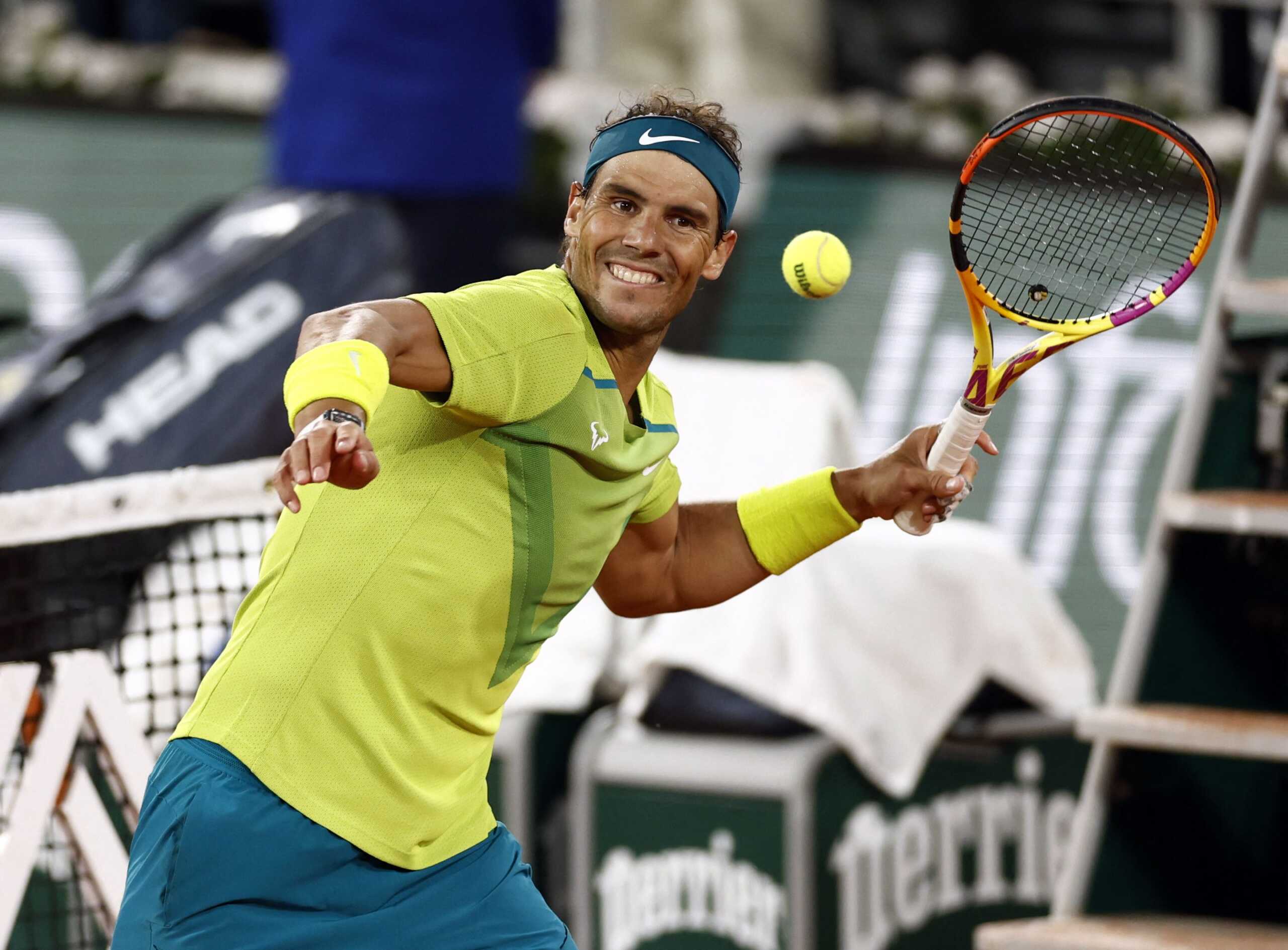 Tennis - French Open - Roland Garros, Paris, France - June 1, 2022  Spain's Rafael Nadal celebrates winning his quarter final match against Serbia's Novak Djokovic REUTERS