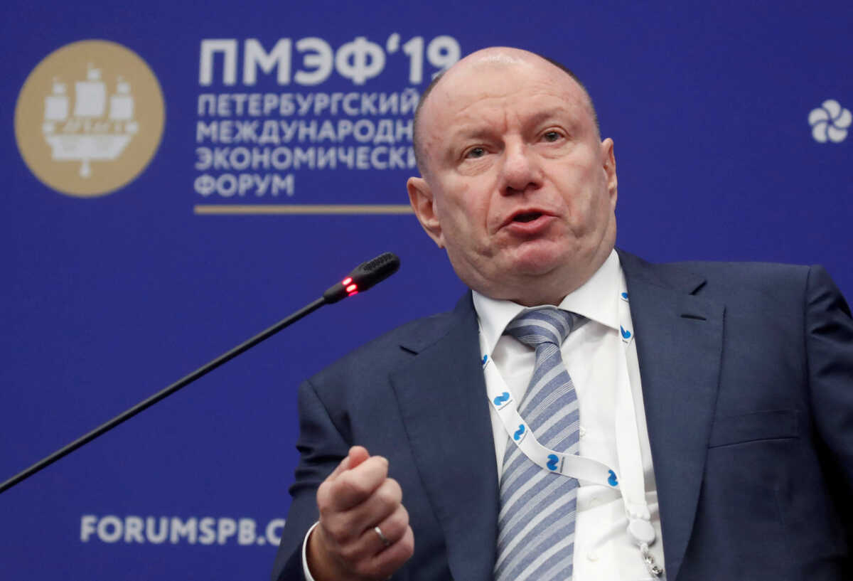FILE PHOTO: President and Chairman of the Board of MMC Norilsk Nickel Vladimir Potanin attends a session of the St. Petersburg International Economic Forum (SPIEF), Russia June 6, 2019. REUTERS