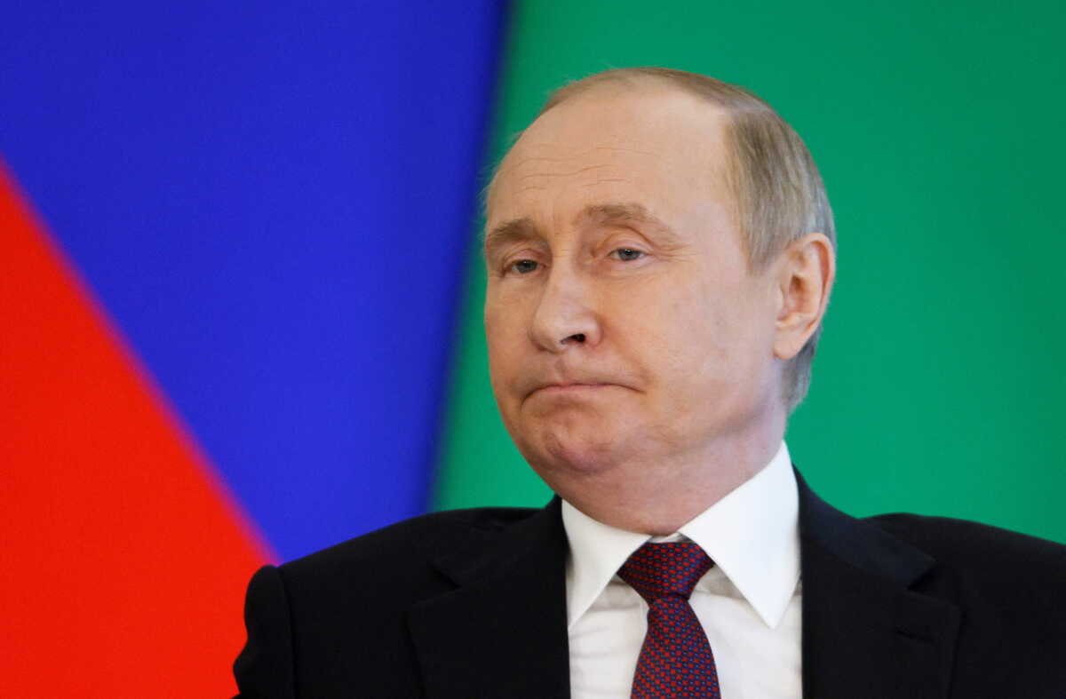 Russia's President Vladimir Putin attends a joint news conference with Turkmenistan's President Serdar Berdymukhamedov in Moscow, Russia June 10, 2022. REUTERS