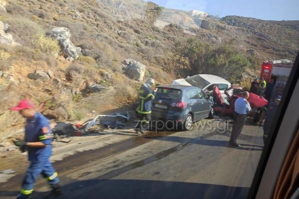 Ρέθυμνο: Τροχαίο δυστύχημα με ένα νεκρό και 4 τραυματίες