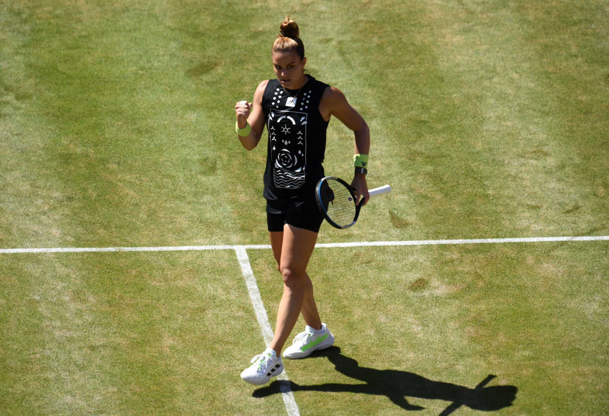 Tennis - WTA 500 - bett1 Open - Berlin, Germany - June 18, 2022 Greece's Maria Sakkari reacts during her semi final match against Switzerland's Belinda Bencic REUTERS