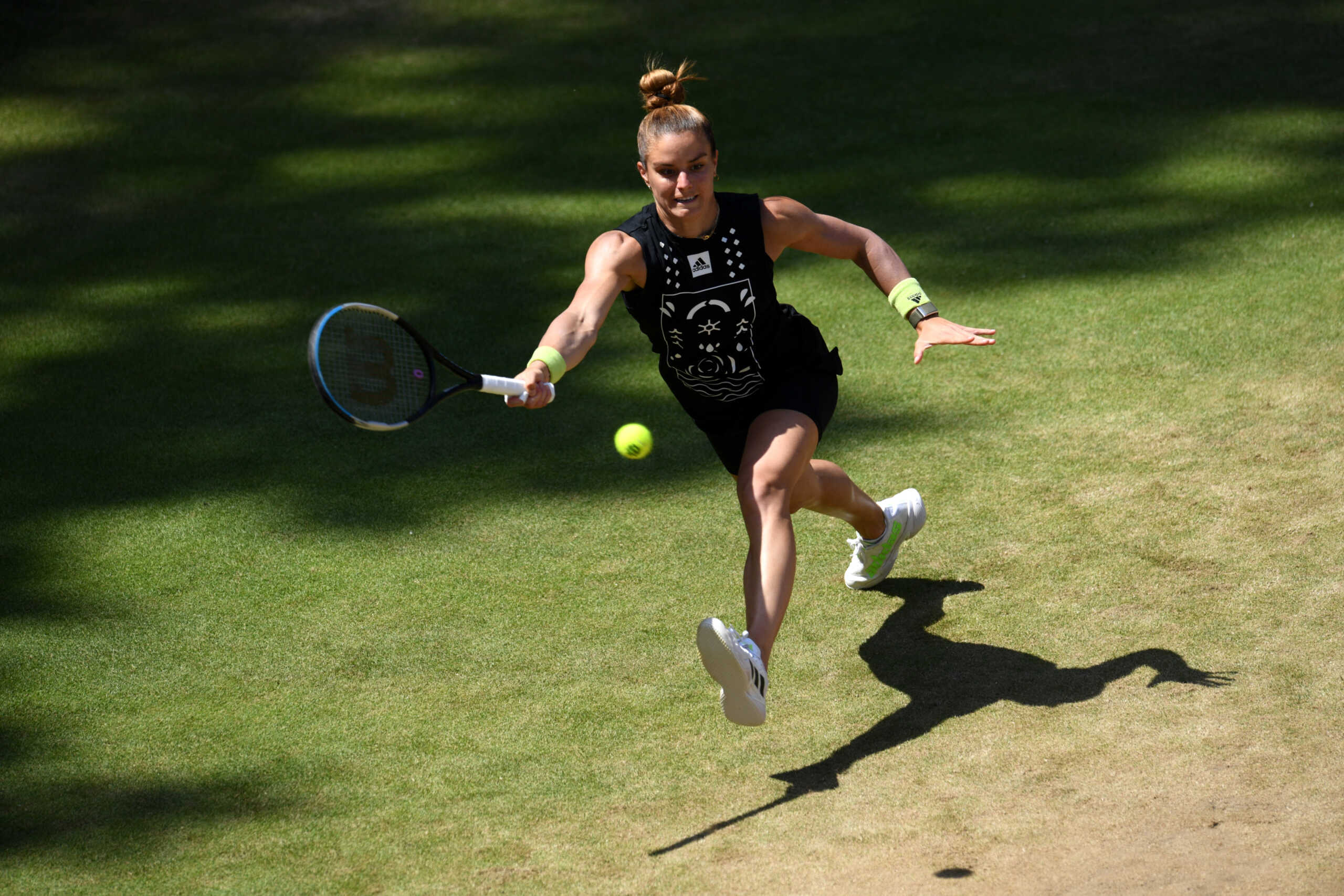 Tennis - WTA 500 - bett1 Open - Berlin, Germany - June 18, 2022 Greece's Maria Sakkari in action during her semi final match against Switzerland's Belinda Bencic REUTERS