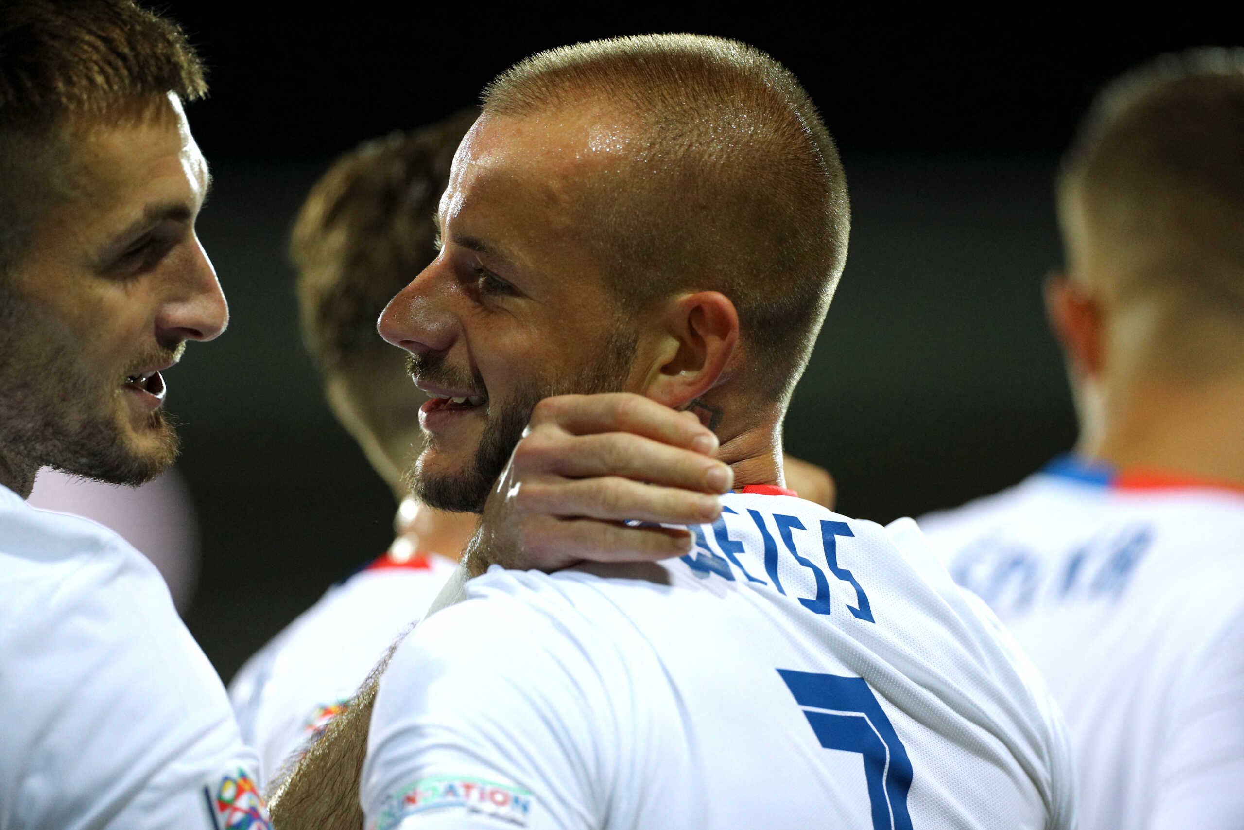 Soccer Football - UEFA Nations League - Group K - Azerbaijan v Slovakia - Dalga Arena, Baku, Azerbaijan - June 10, 2022  Slovakia's Vladimir Weiss celebrates scoring their first goal REUTERS