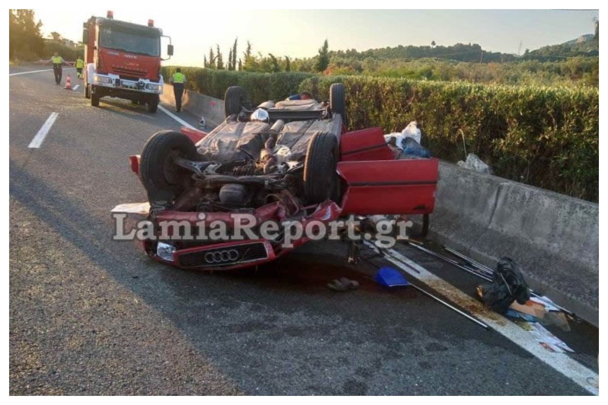 Σοβαρό τροχαίο στην Αθηνών – Λαμίας: Διαλύθηκε το αυτοκίνητο – Ένας τραυματίας