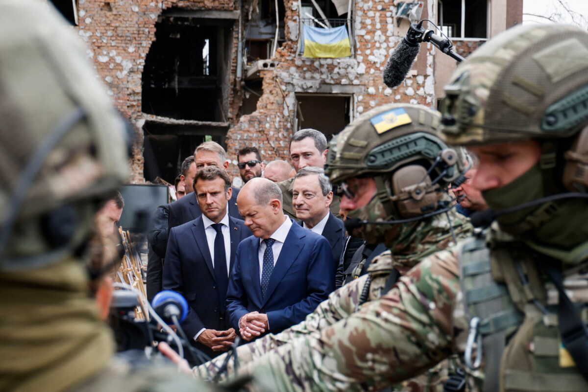 Πόλεμος στην Ουκρανία: Σοκ στα ερείπια του Ιρπίν για Μακρόν, Σολτς και Ντράγκι - ΔΙΕΘΝΗ