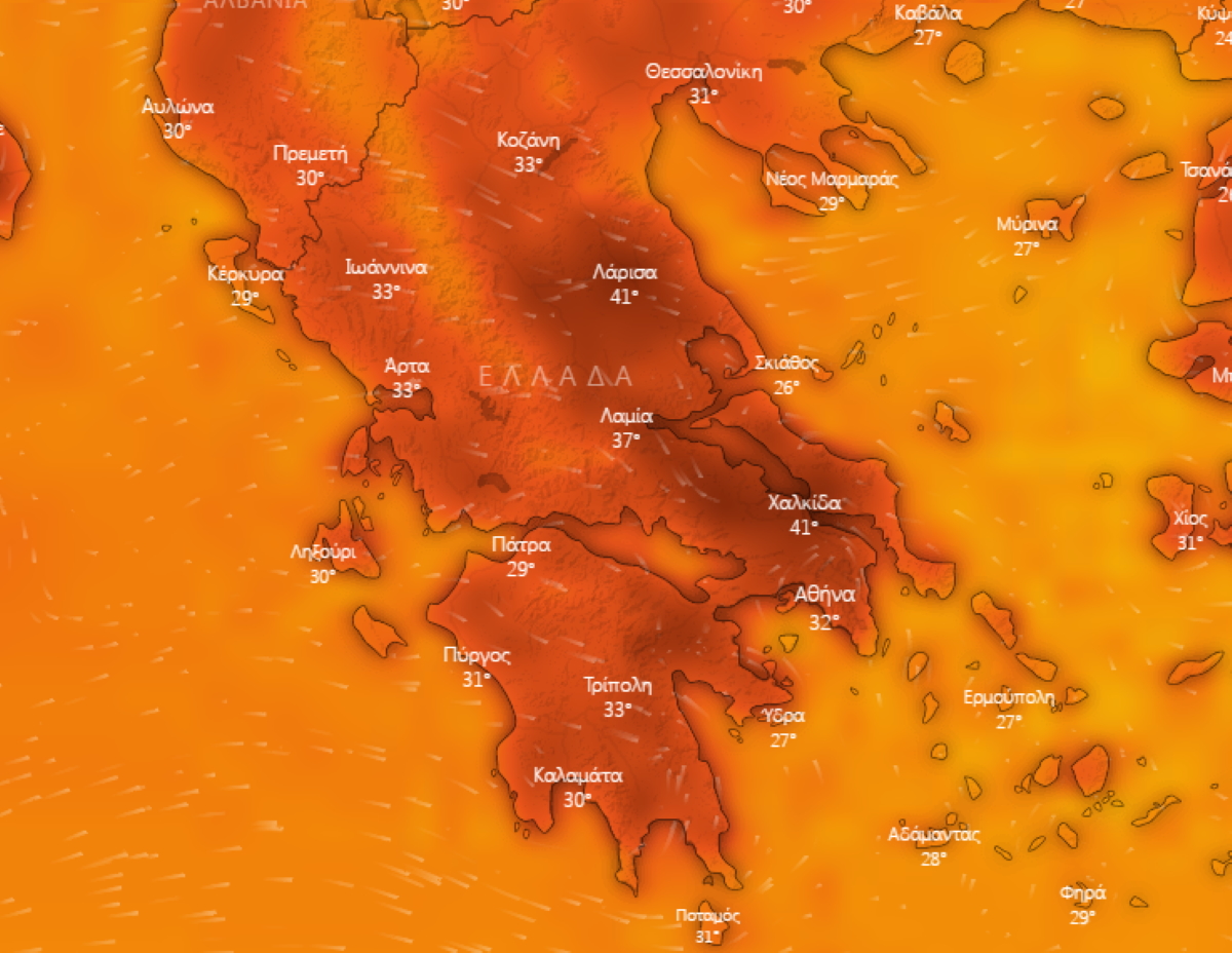 Καιρός: Καύσωνας με 42 βαθμούς Κελσίου – Πώς θα κινηθεί το κύμα ζέστης