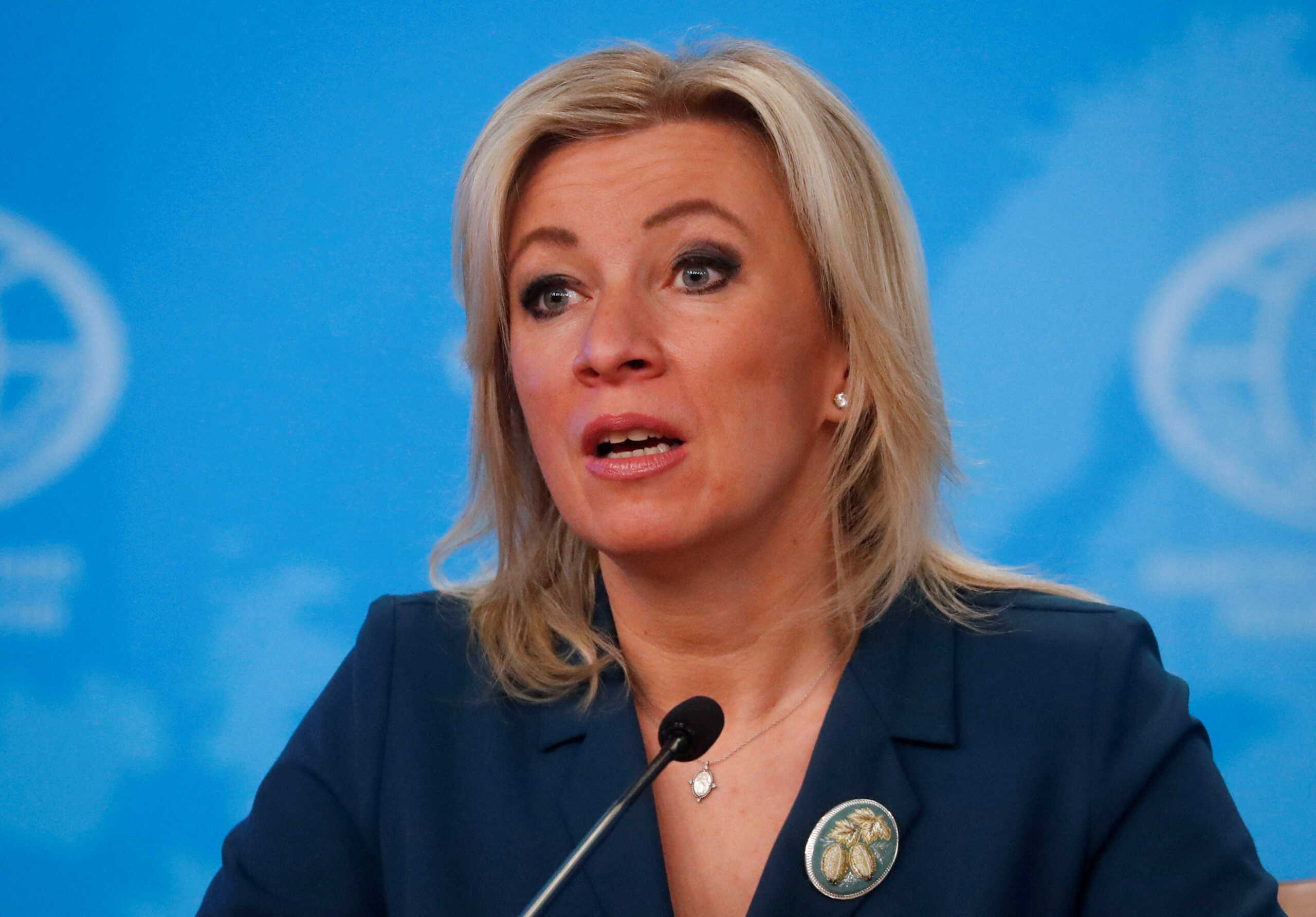 FILE PHOTO: Russian Foreign Ministry spokeswoman Maria Zakharova speaks during the annual news conference of Foreign Minister Sergei Lavrov in Moscow, Russia January 14, 2022. Maxim Shipenkov