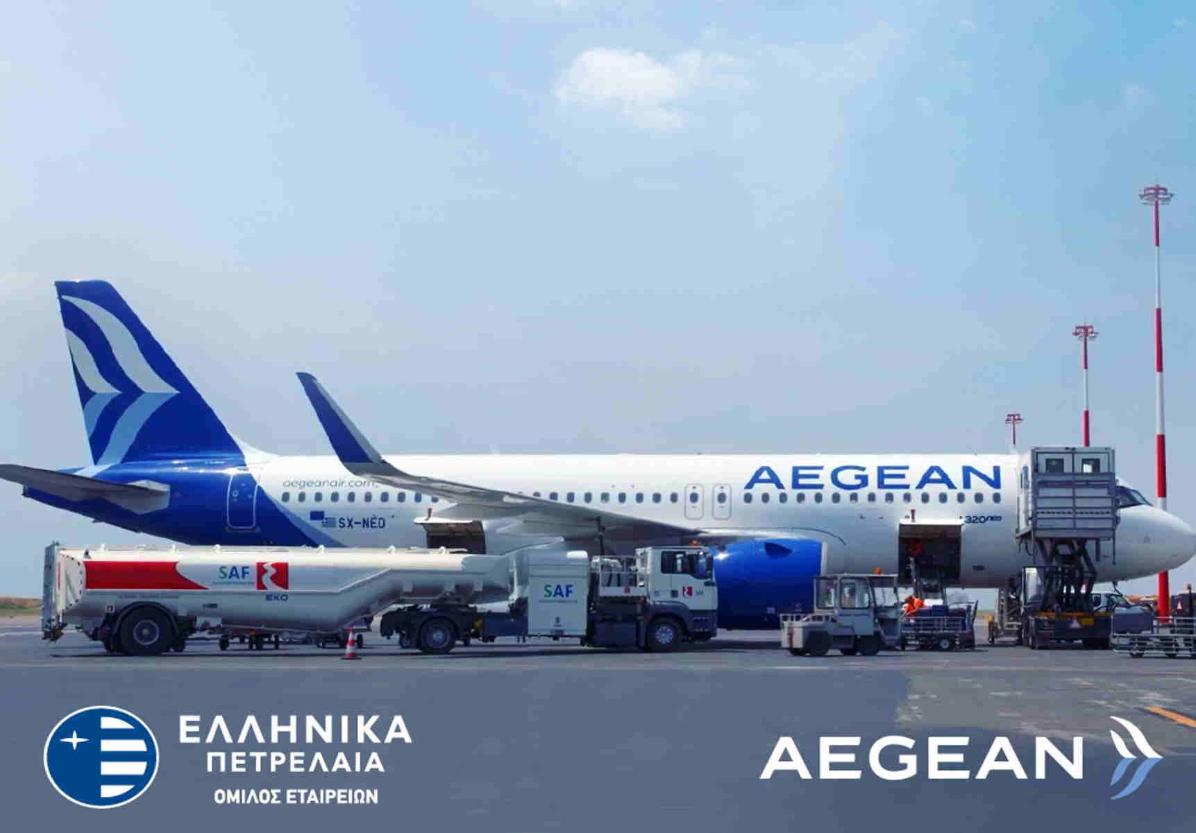 Aegean – ΕΛΠΕ: Ξεκινούν «πράσινες» πτήσεις με βιώσιμα καύσιμα – Η σημασία της συμφωνίας