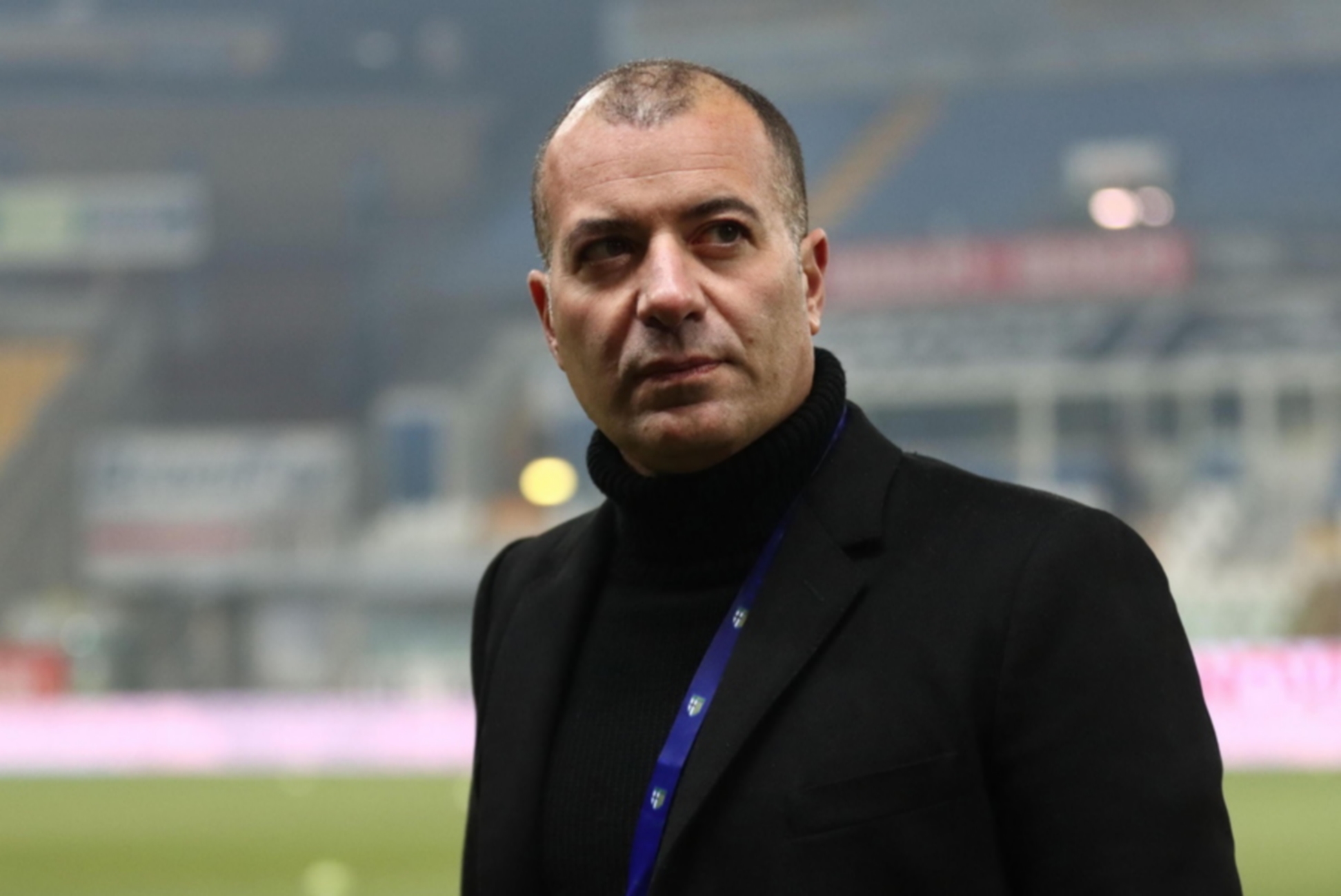 epa08125686 Lecce's president Saverio Sticchi Damiani before the Italian Serie A soccer match Parma Calcio vs US Lecce at Ennio Tardini stadium in Parma, Italy, 13 January 2020.  EPA