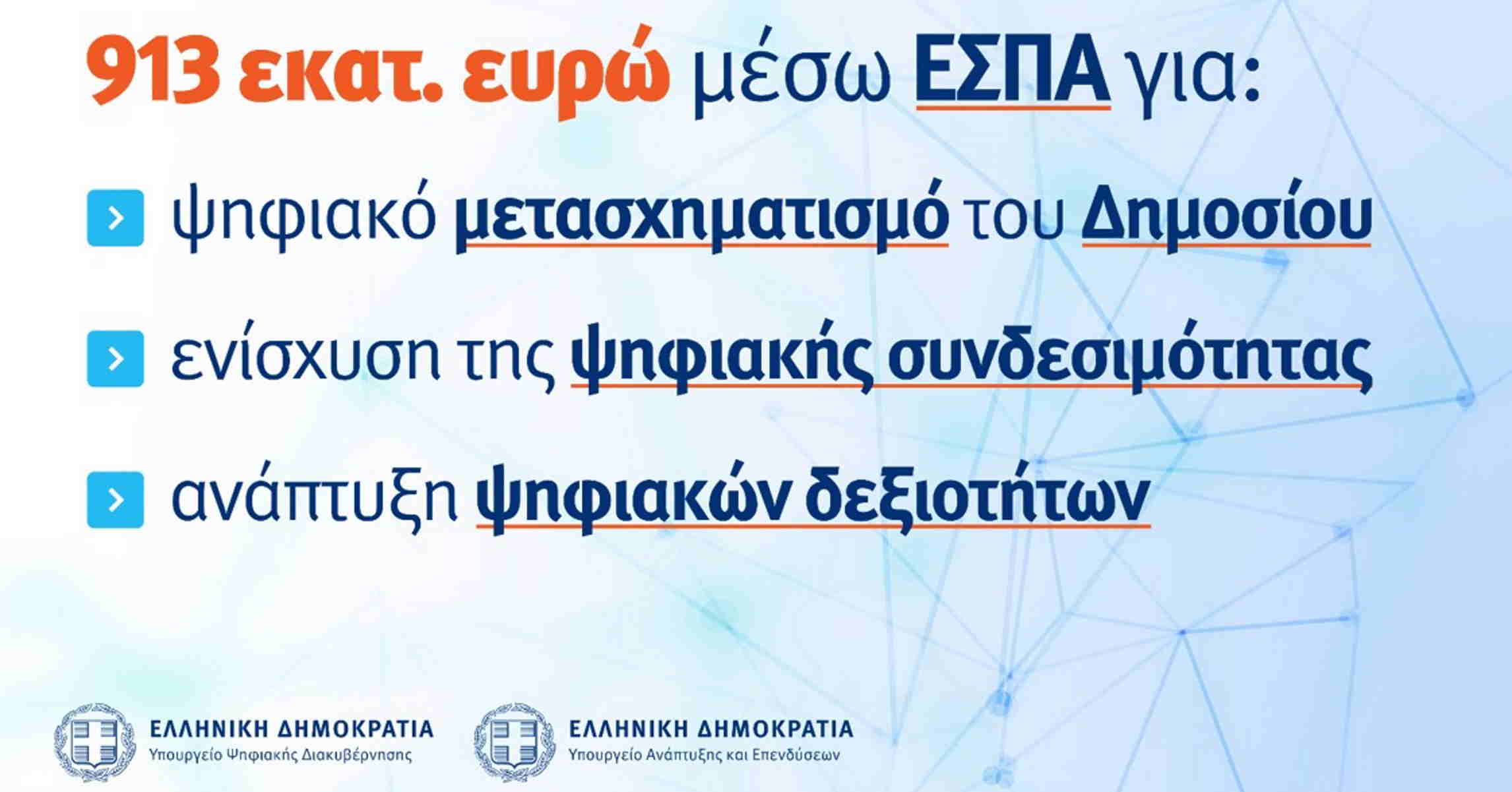 Εγκρίθηκε το Επιχειρησιακό Πρόγραμμα «Ψηφιακός Μετασχηματισμός» 2021-2027