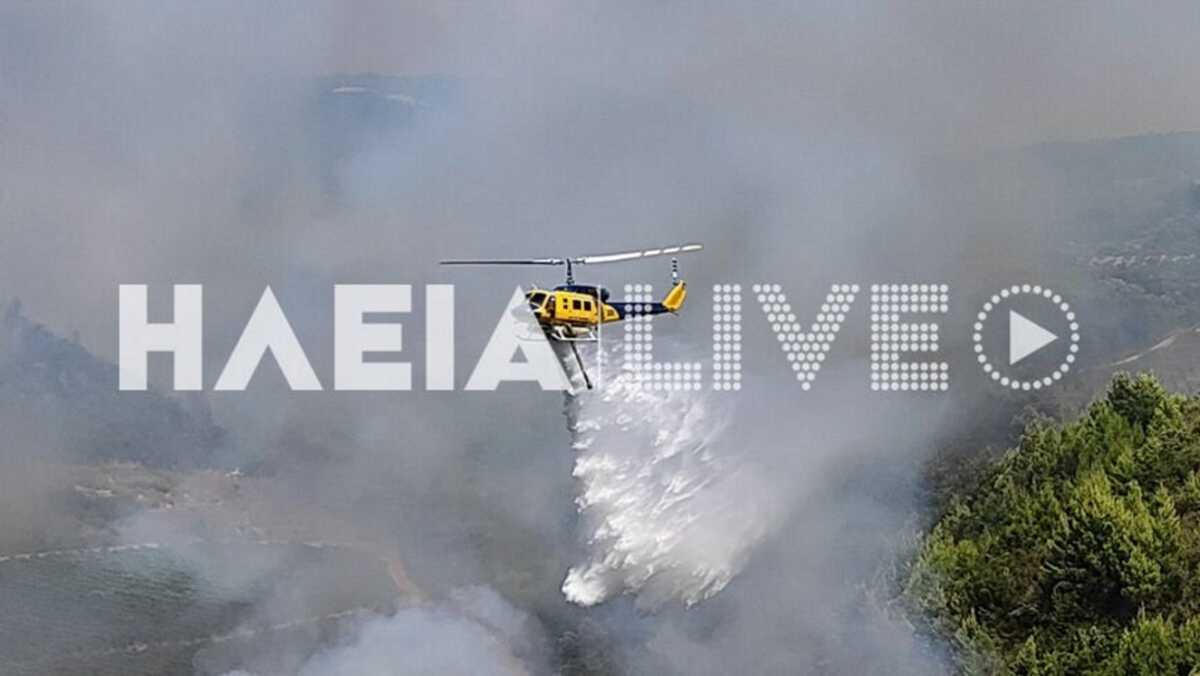 Φωτιά στην Ηλεία: Συναγερμός από αναζωπύρωση στην Κορυφή – Ζητούν κι άλλα εναέρια μέσα