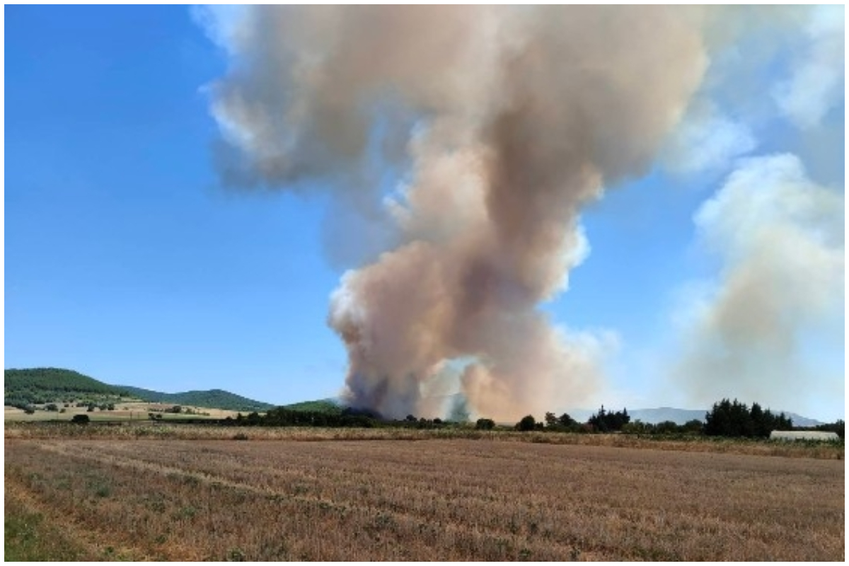 Φωτιά στον Έβρο, στην περιοχή Αρίστηνο