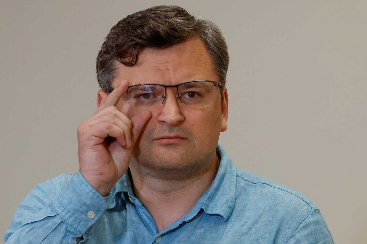 FILE PHOTO: Ukrainian Foreign Minister Dmytro Kuleba attends an opening ceremony of an exhibition dedicated Russia's attack on Ukraine, at the ministry's headquarter in Kyiv, Ukraine June 28, 2022.  REUTERS
