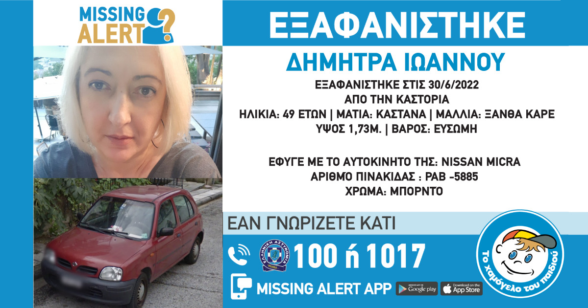 MISSING ΙΩΑΝΝΟΥ Χ
