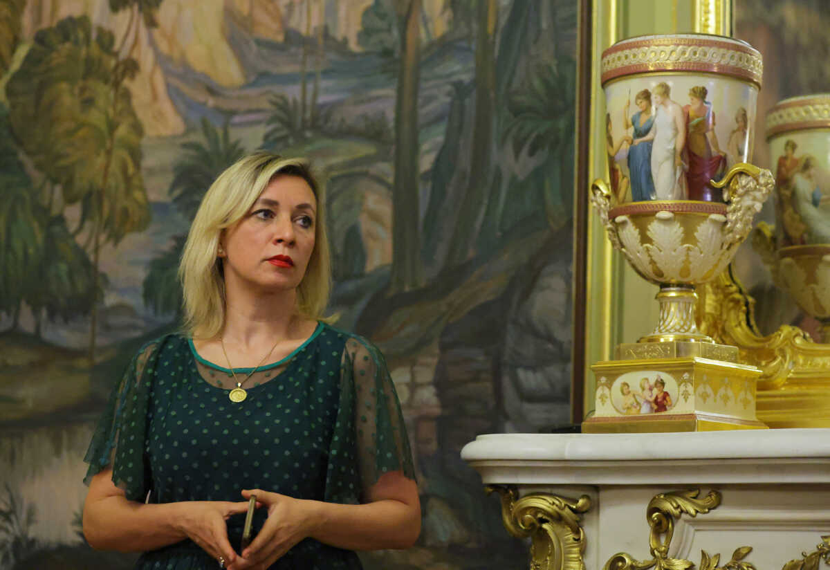 Russian Foreign Ministry spokeswoman Maria Zakharova attends a joint news conference of Russian Foreign Minister Sergei Lavrov and Venezuelan Foreign Minister Carlos Faria in Moscow, Russia July 4, 2022. REUTERS