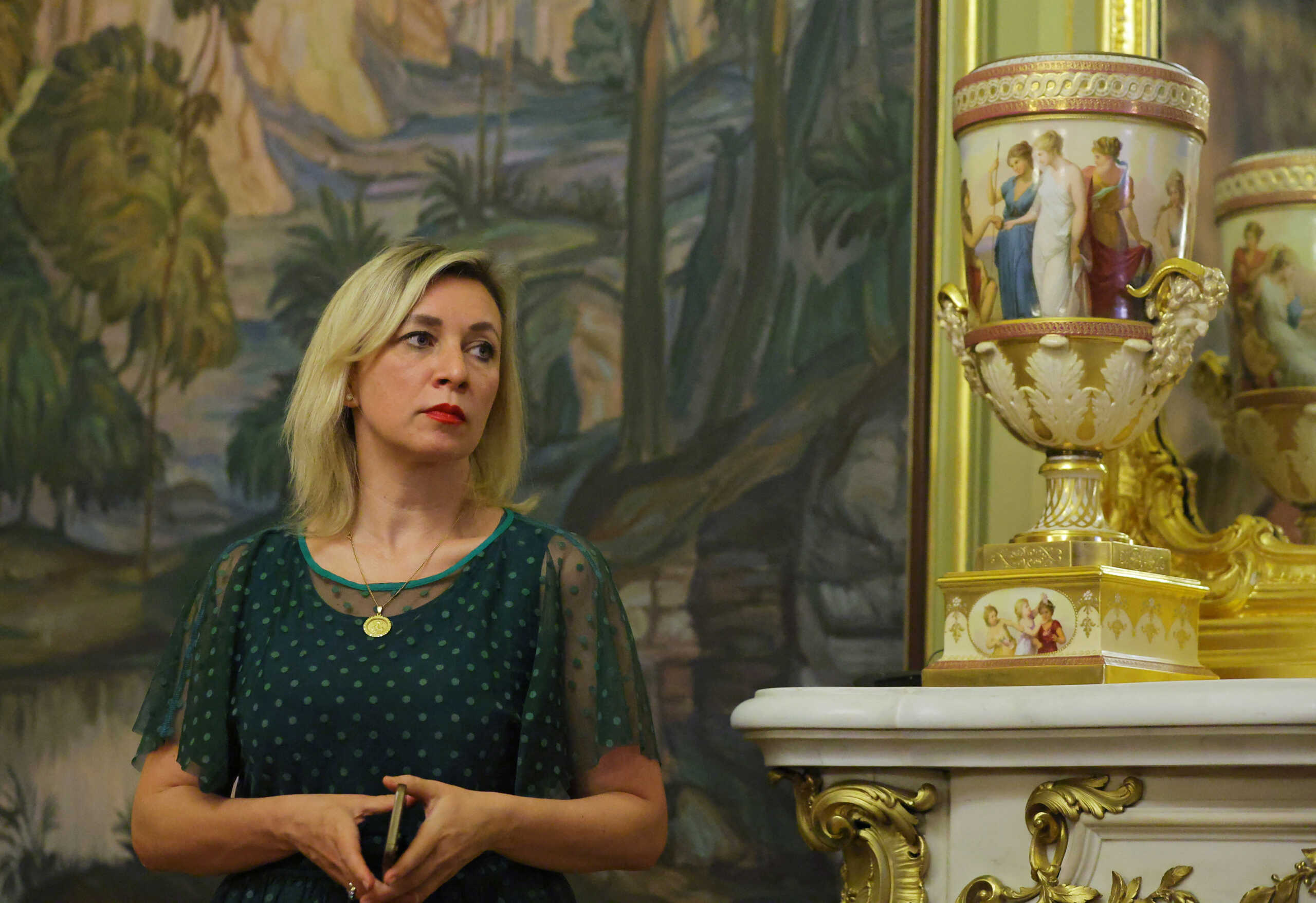 Russian Foreign Ministry spokeswoman Maria Zakharova attends a joint news conference of Russian Foreign Minister Sergei Lavrov and Venezuelan Foreign Minister Carlos Faria in Moscow, Russia July 4, 2022. REUTERS