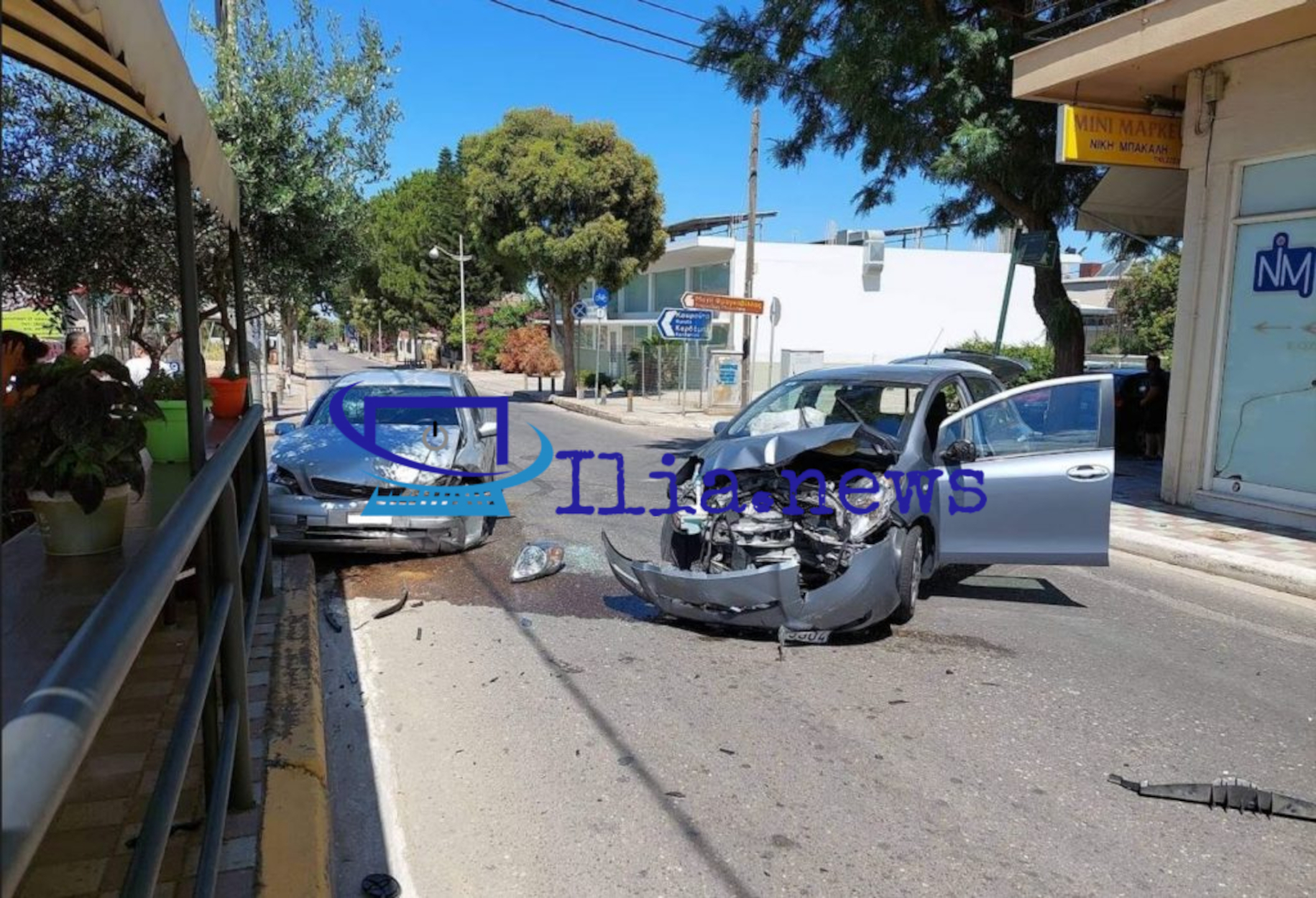 Αμαλιάδα: Τροχαίο στην είσοδο από Σαβάλια – Δύο αυτοκίνητα έγιναν σμπαράλια