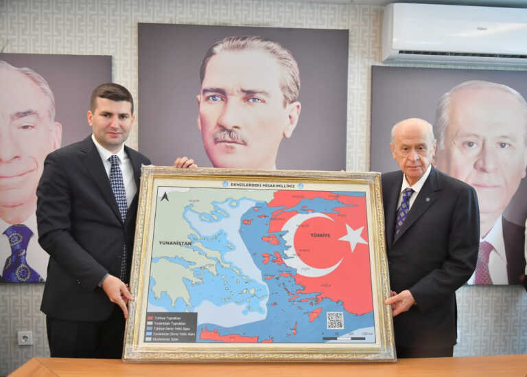 Πως τα τουρκικά ΜΜΕ είδαν τον χάρτη του Μπαχτσελί με το Αιγαίο - Γιατί ο Ερντογάν δεν πήρε θέση